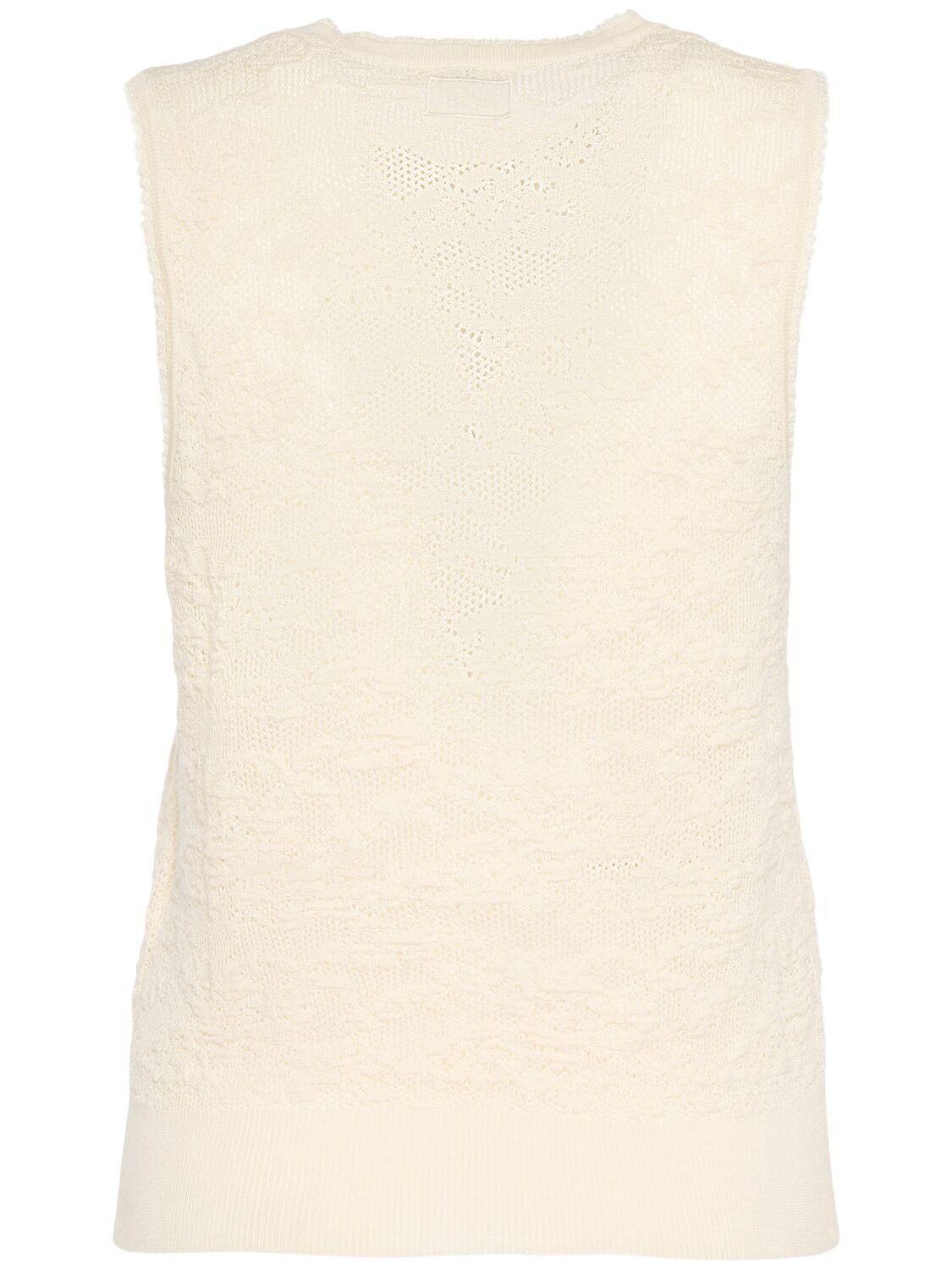 Shop Chloé Lace Stitch Cotton Blend Knit Cardigan