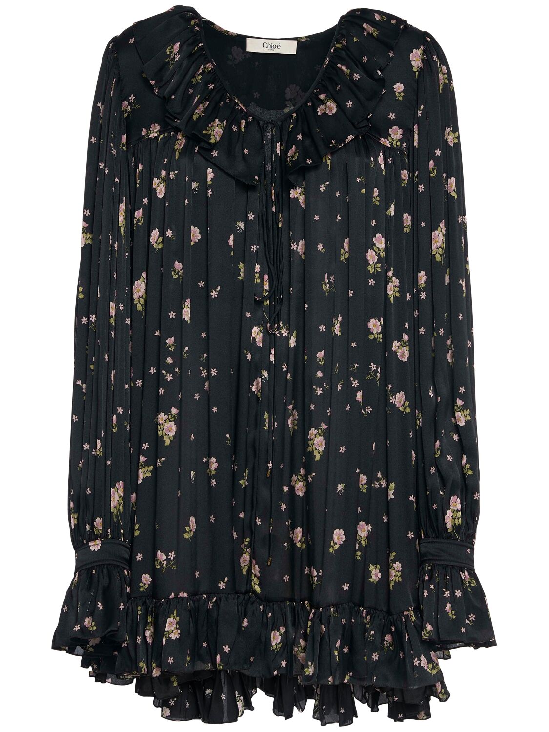 Chloé Liberty Print Silk Charmeuse Mini Dress