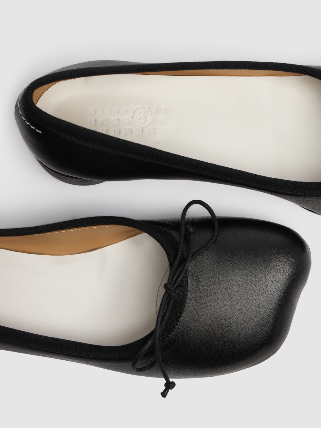 MM6 MAISON MARGIELA 30MM LEATHER BALLET SHOES 