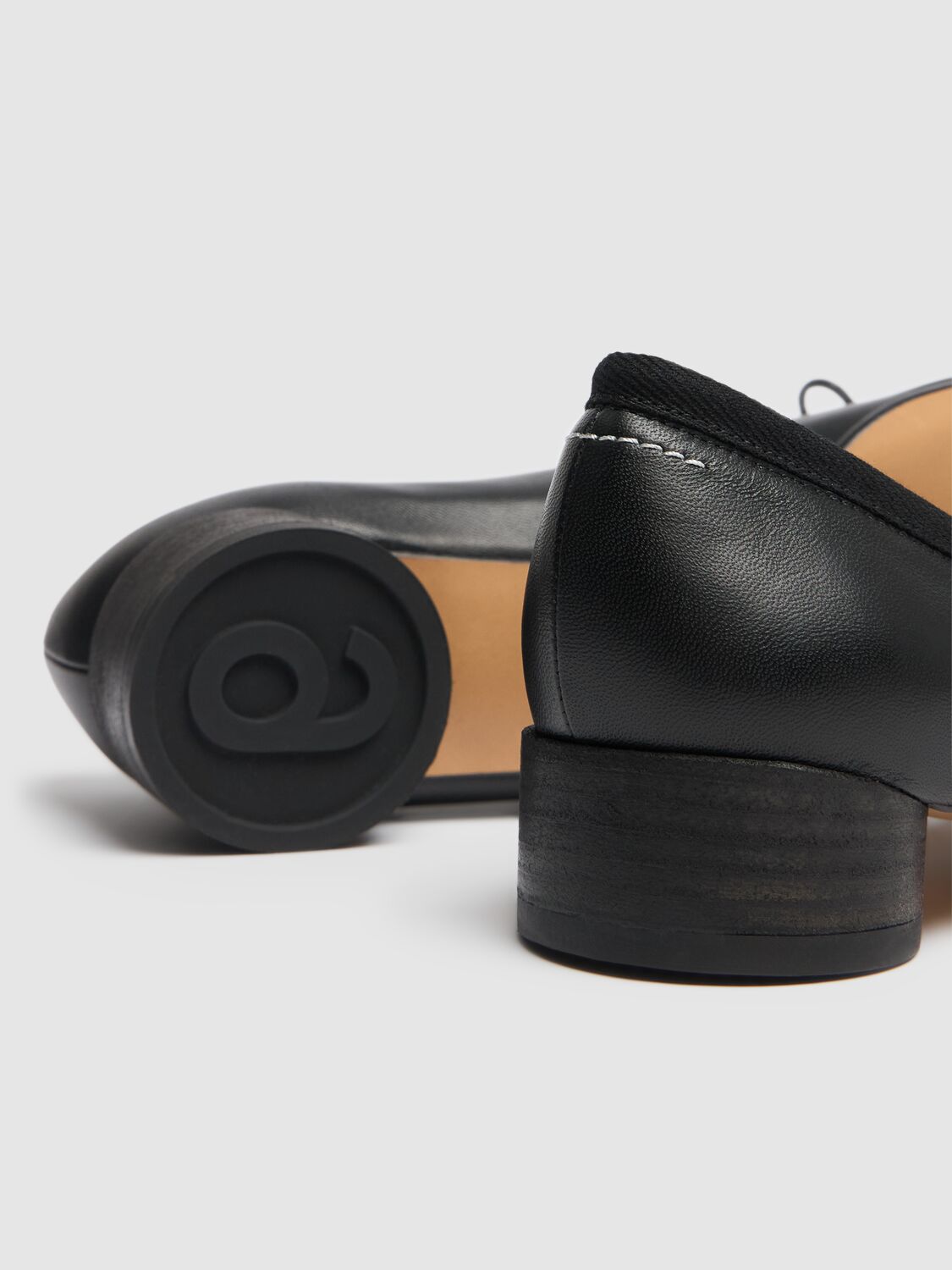 MM6 MAISON MARGIELA 30MM LEATHER BALLET SHOES 