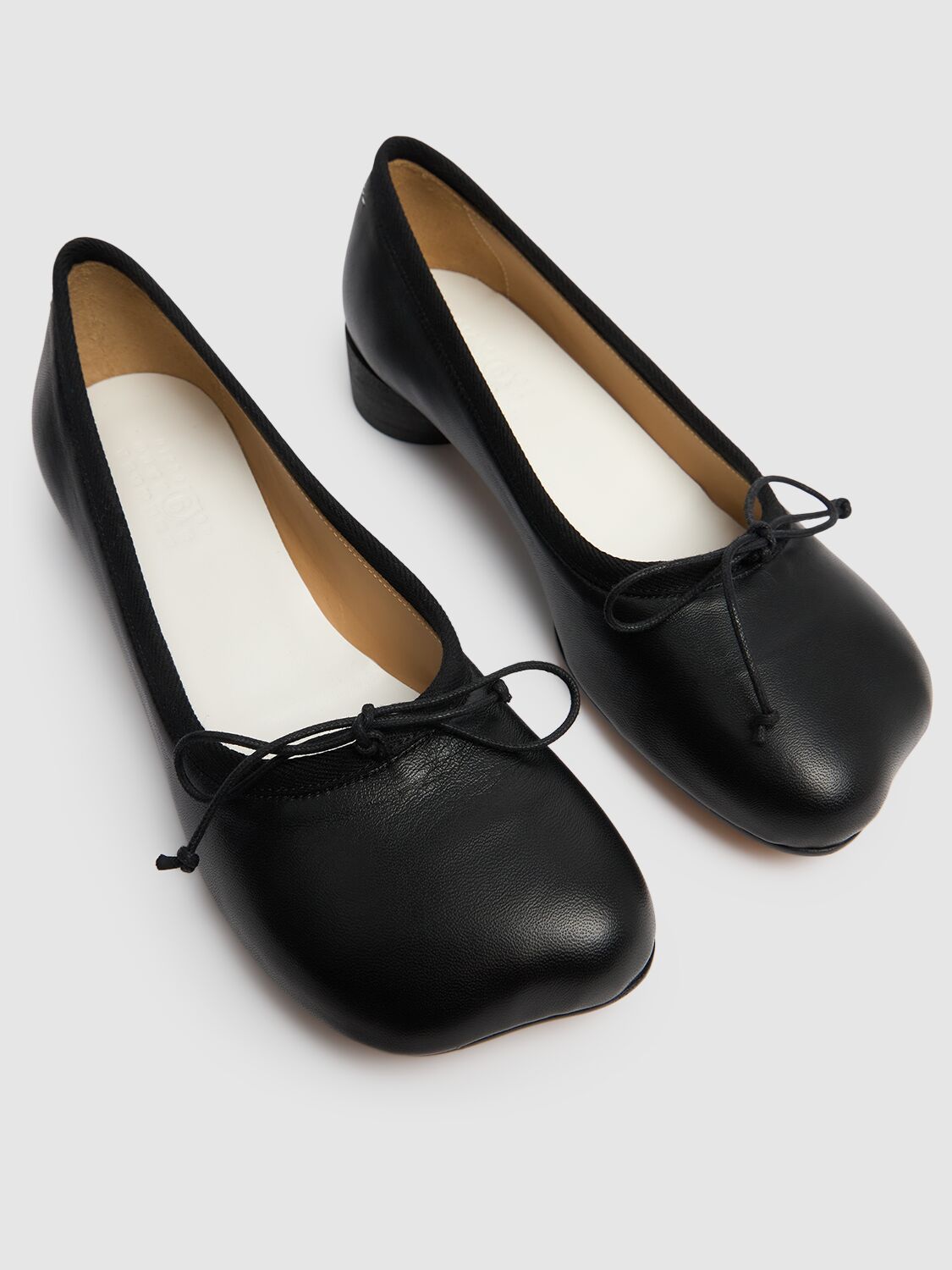 MM6 MAISON MARGIELA 30MM LEATHER BALLET SHOES 