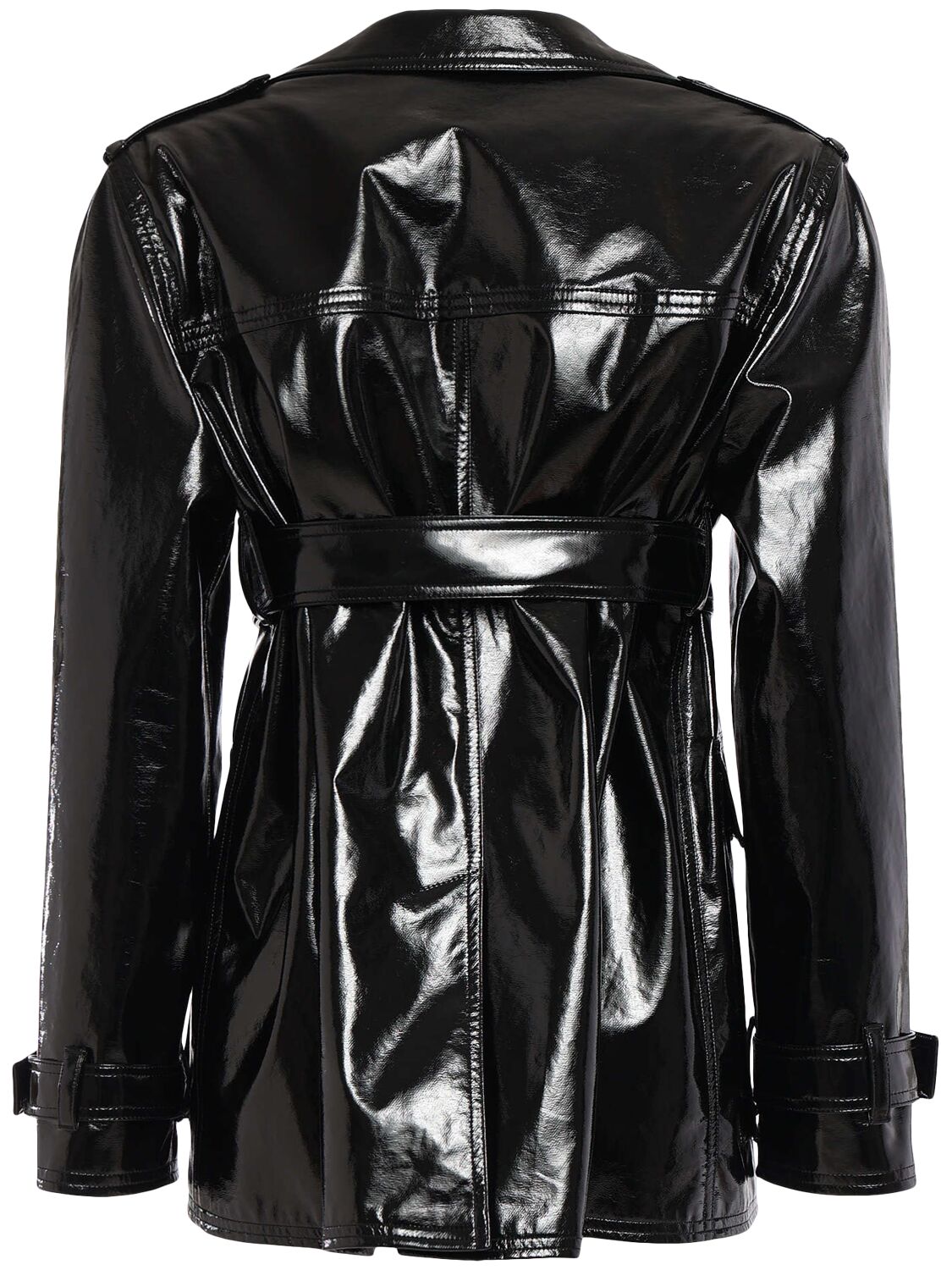 CHLOÉ SHINY COATED COTTON CANVAS JACKET 