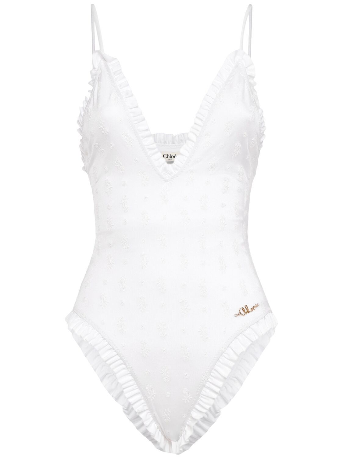 Chloé Ruffled Nylon Bodysuit