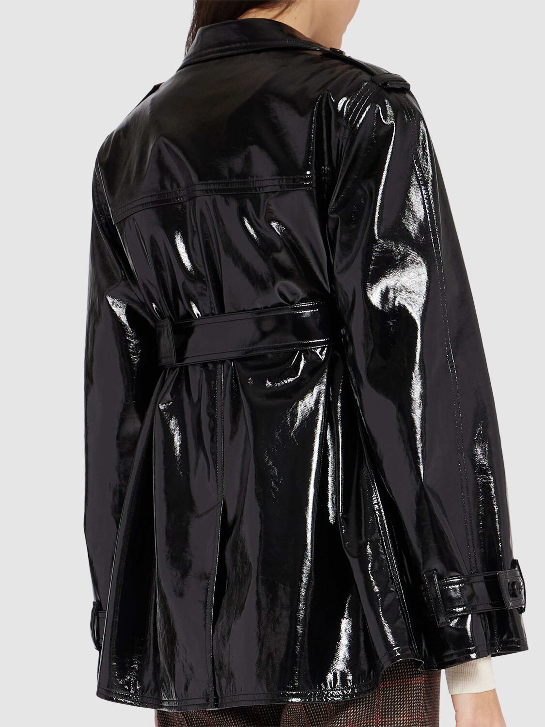 CHLOÉ SHINY COATED COTTON CANVAS JACKET 