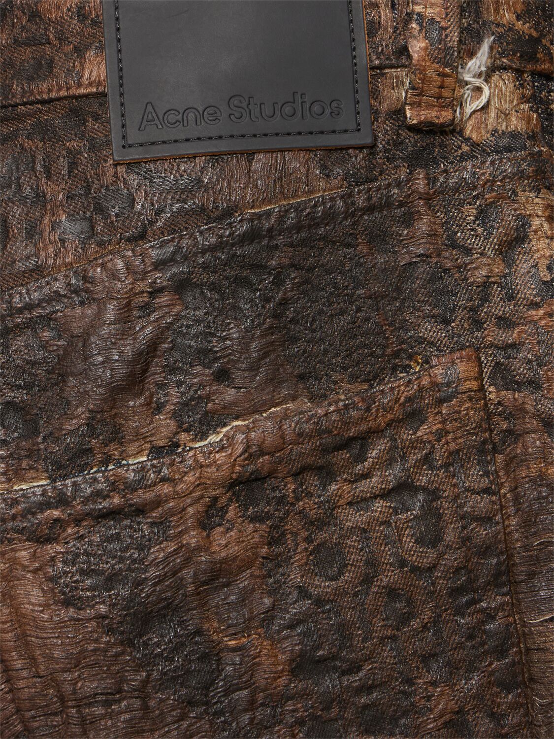 Acne Studios Brown Super Baggy Fit 2023 Jeans In Brown