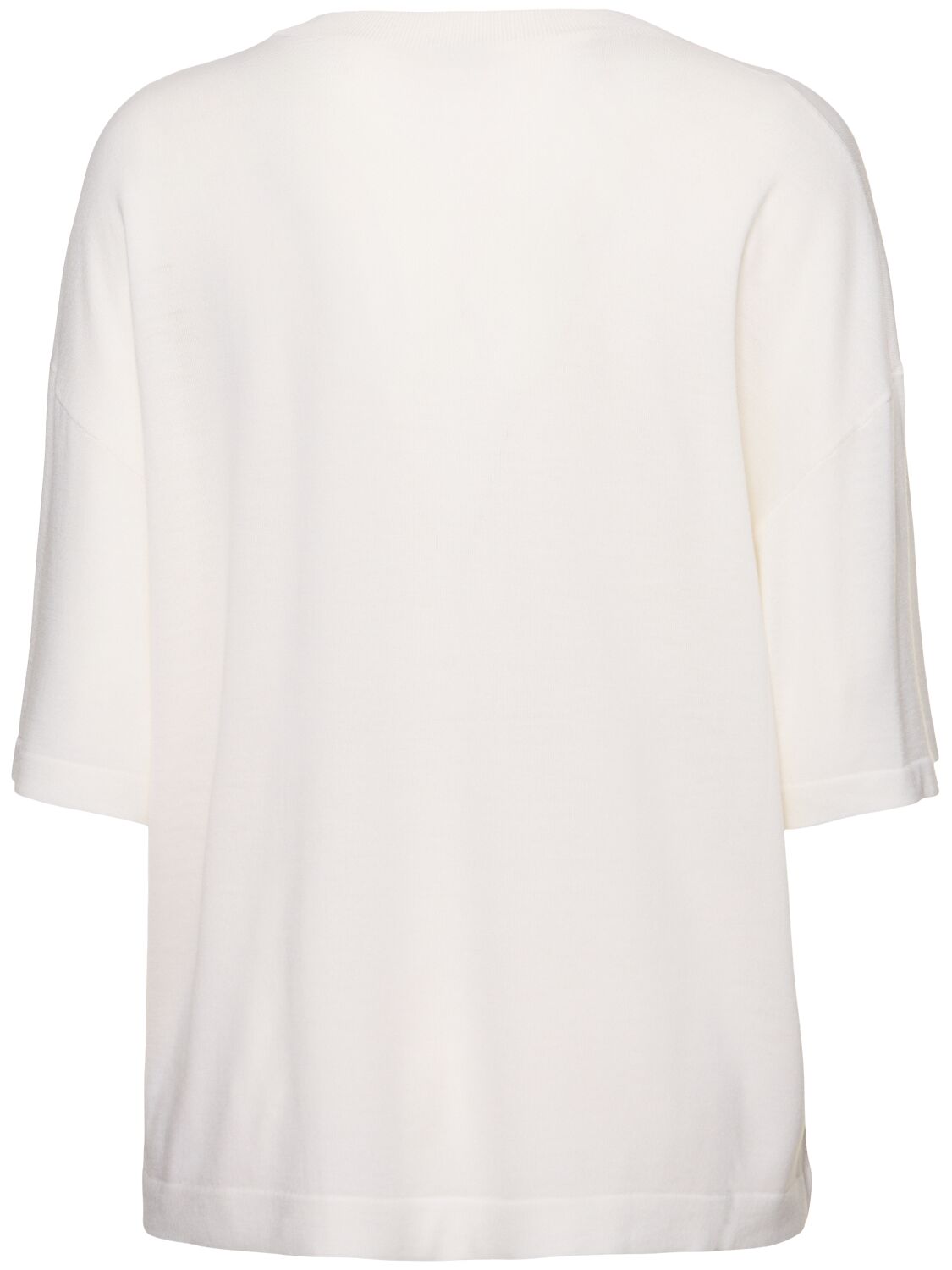 Brunello Cucinelli Cotton Jersey T-shirt With Shiny Pocket Detail In White
