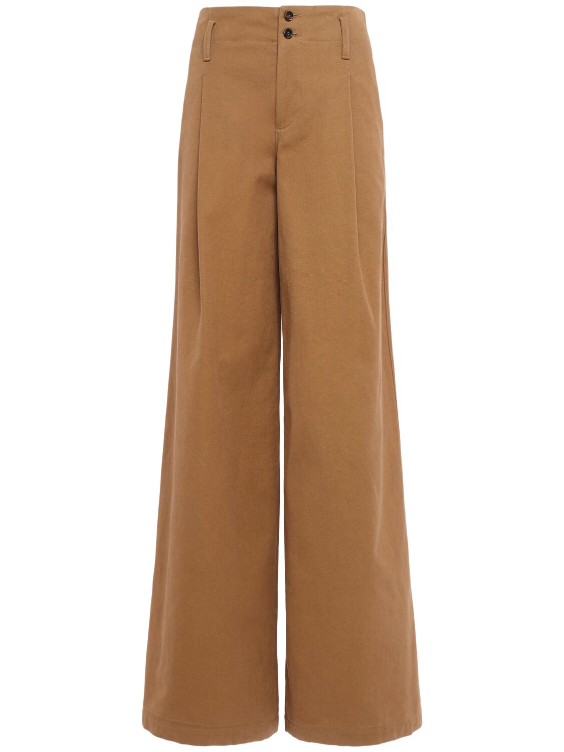 Chloé Cotton Canvas Wide Trousers