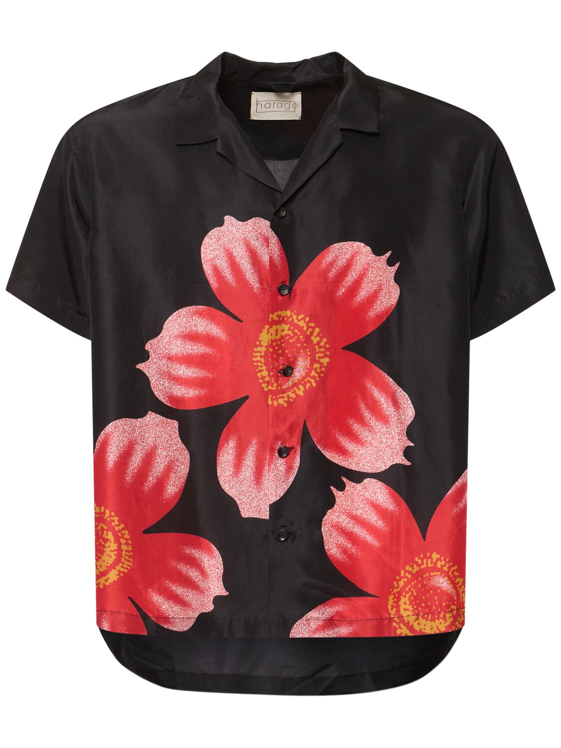 Floral Printed Silk S/s Shirt