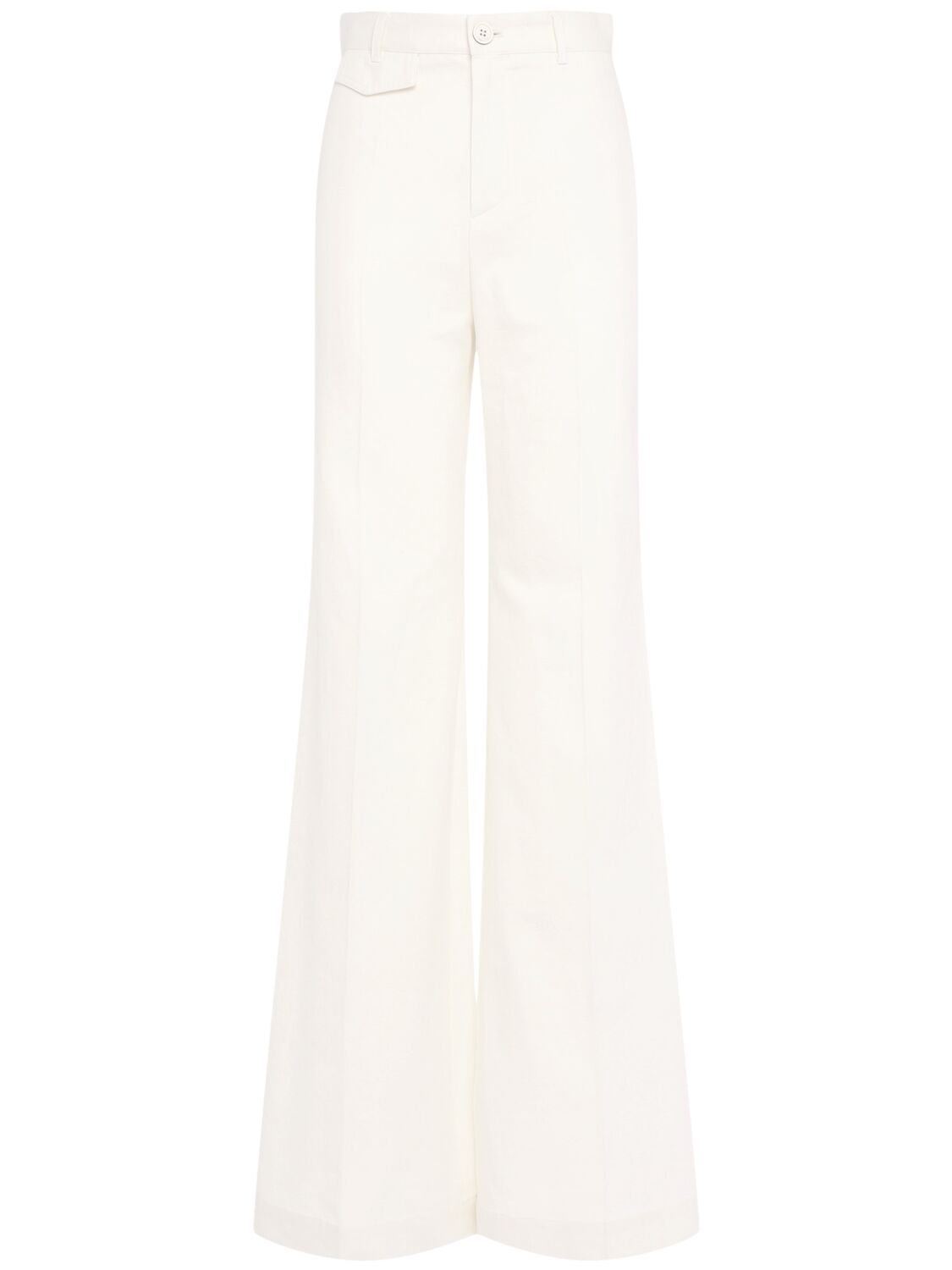 Chloé High Rise Cotton Flared Pants