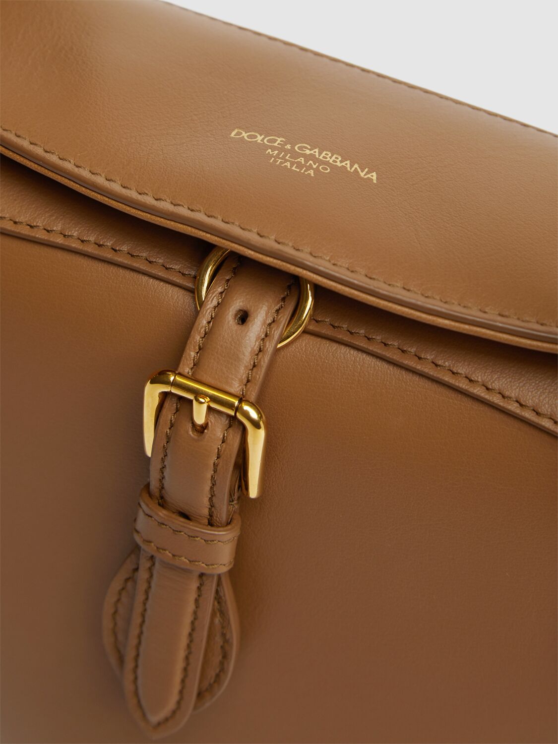 Dolce & Gabbana Brown Shoulder Bag With Two Top Handles And Buckle Closure On The Front