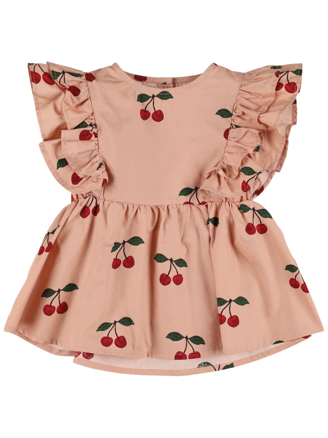 Konges Sløjd Cherry Print Cotton Dress In Pink