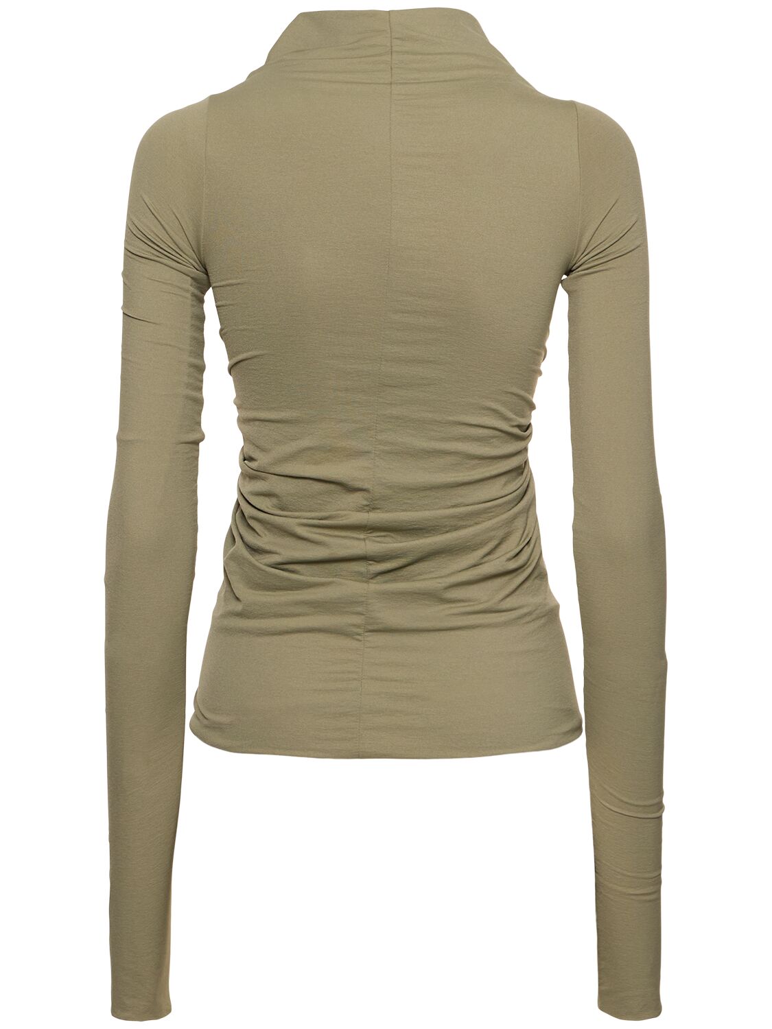 Rick Owens Prong Jersey Long Sleeve Top In Sage