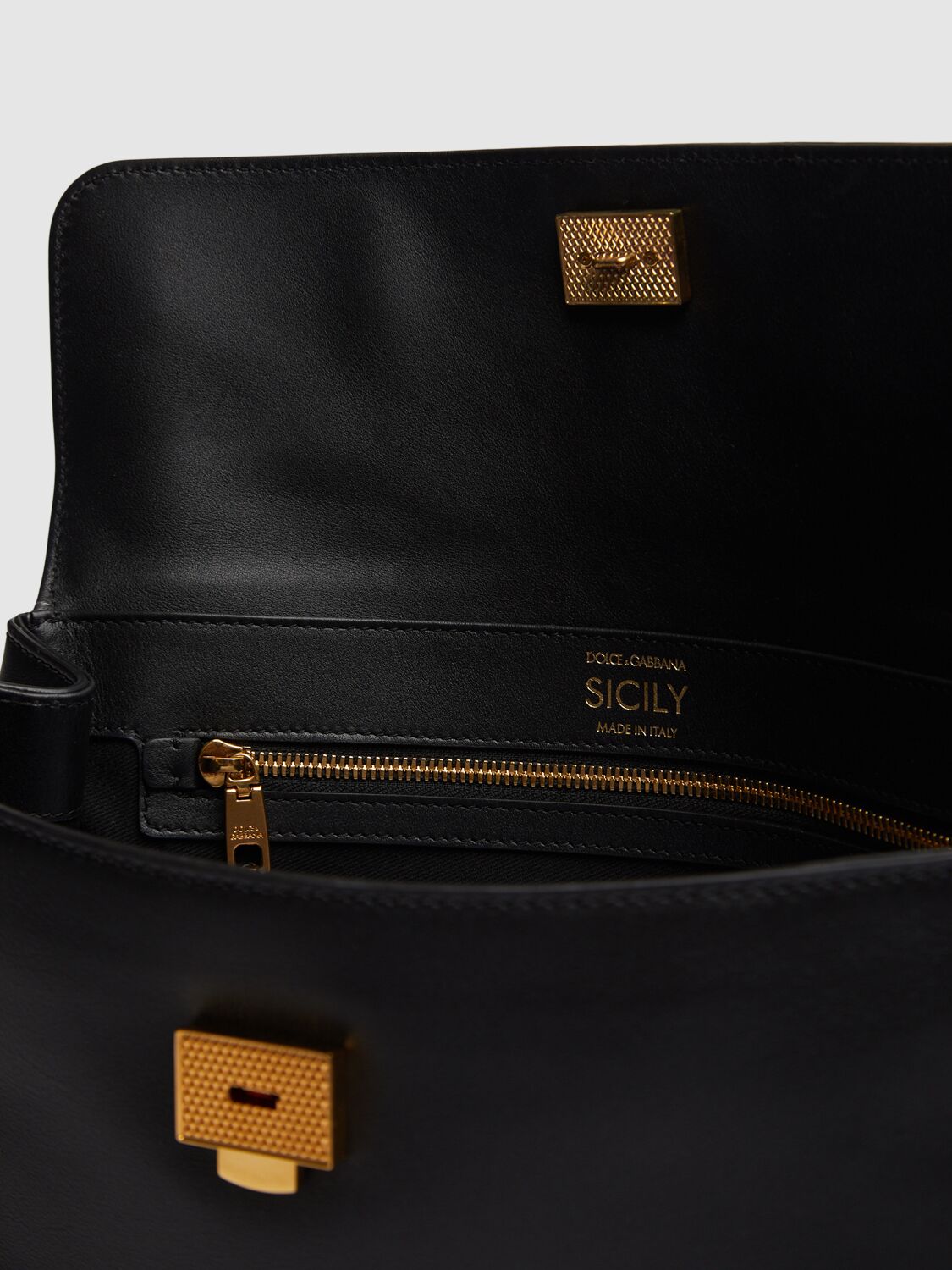 Dolce & Gabbana Black My Sicily Handbag In Black