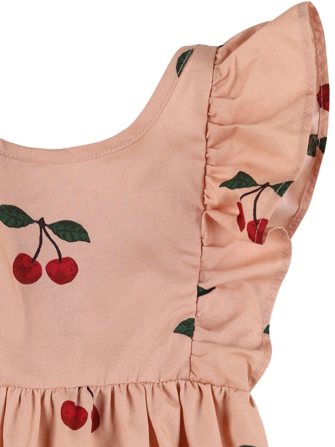Konges Sløjd Cherry Print Cotton Romper In Pink