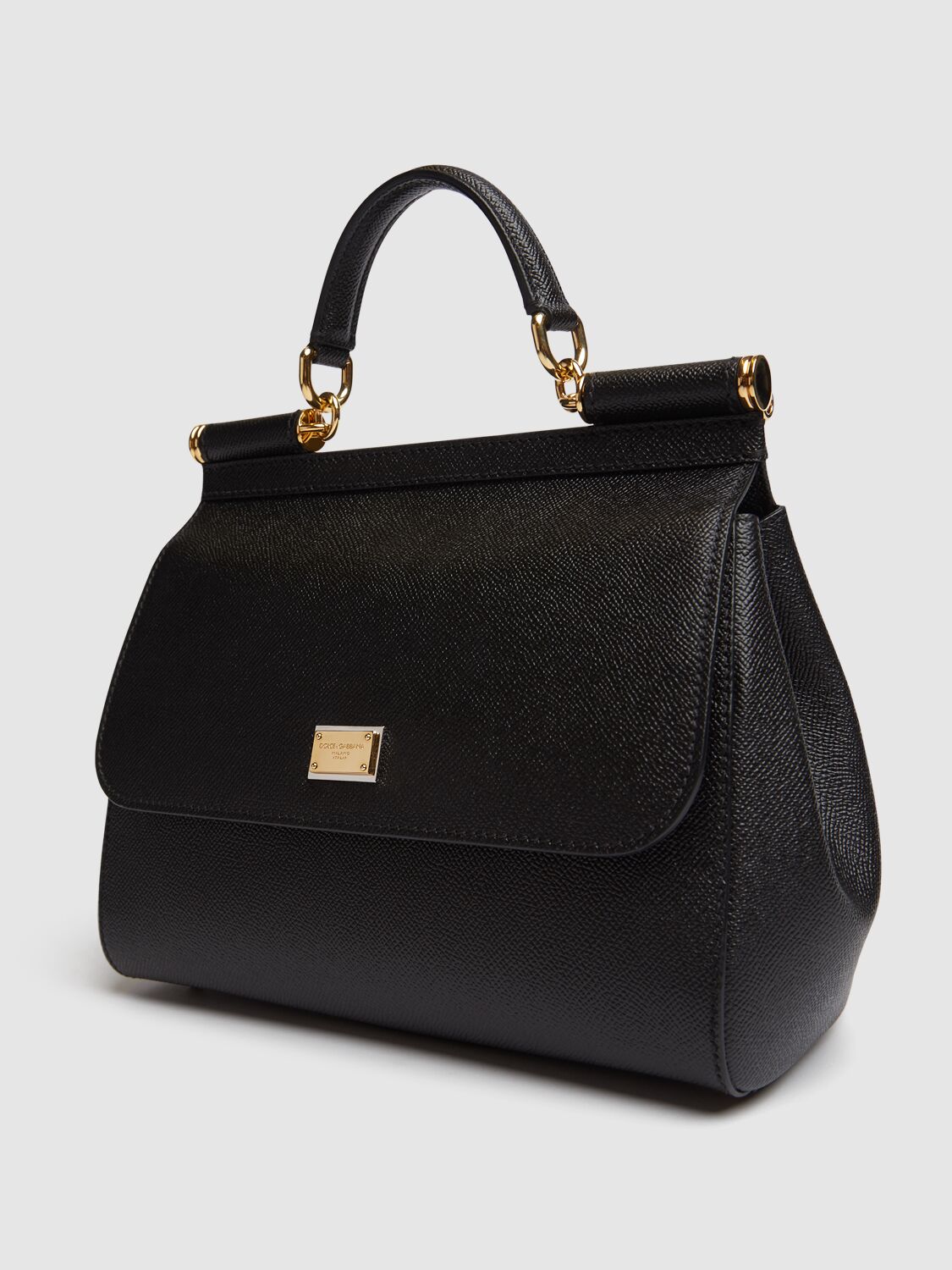 DOLCE & GABBANA LARGE SICILY DAUPHINE LEATHER BAG