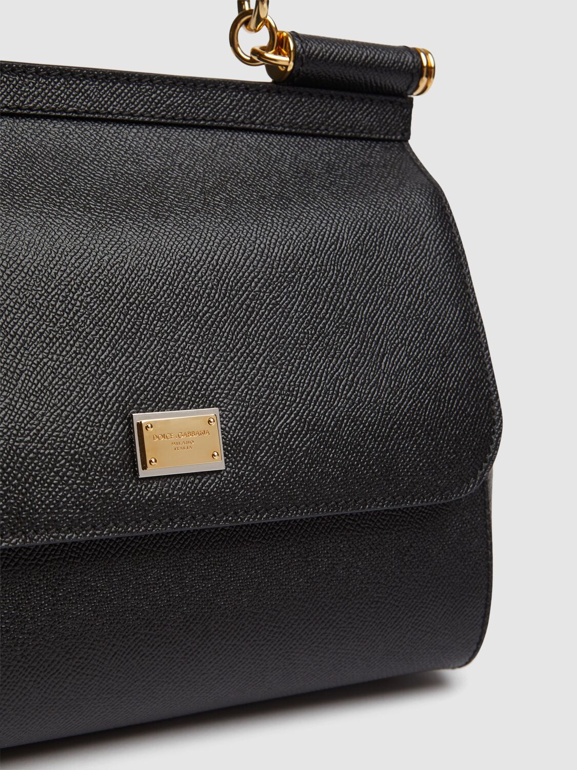 DOLCE & GABBANA LARGE SICILY DAUPHINE LEATHER BAG