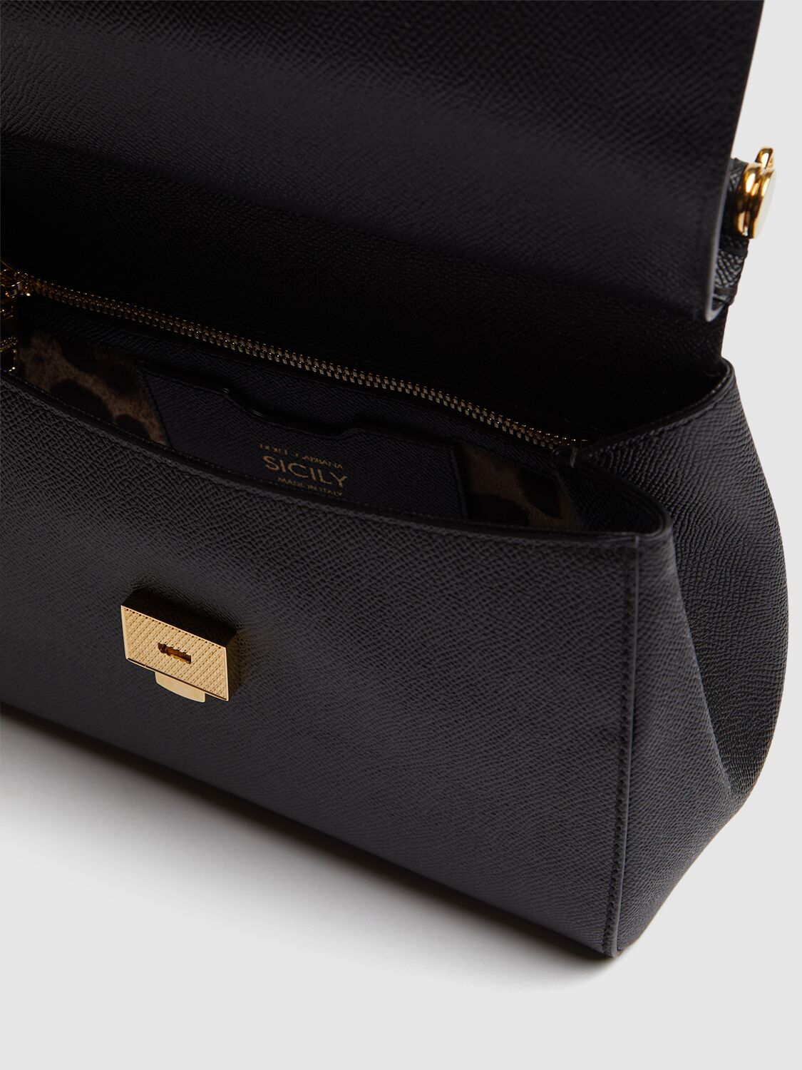 DOLCE & GABBANA LARGE SICILY DAUPHINE LEATHER BAG