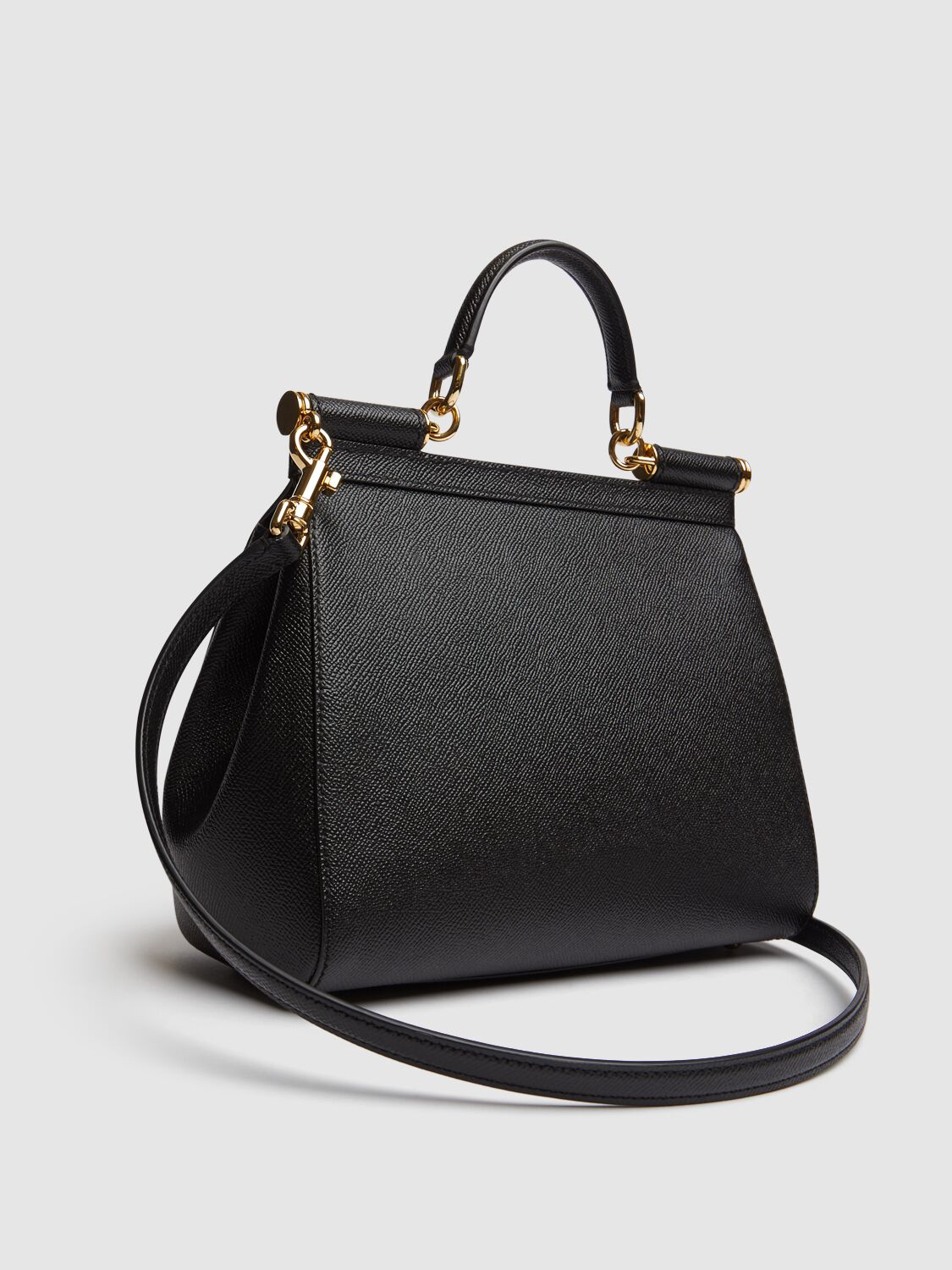 DOLCE & GABBANA LARGE SICILY DAUPHINE LEATHER BAG