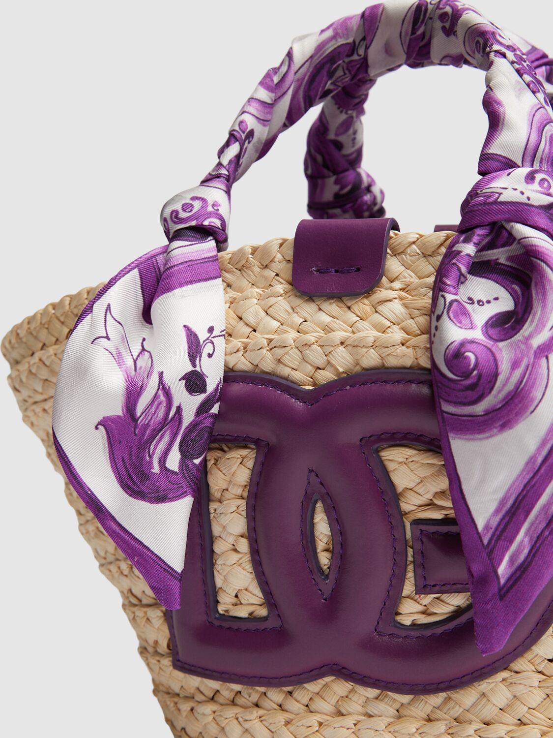 Dolce & Gabbana Small Kendra Straw Tote Bag