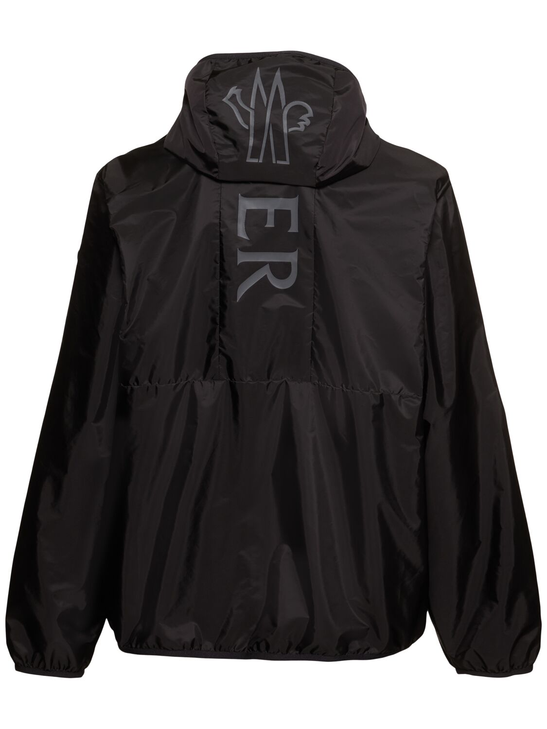 Shop Moncler Nibles Nylon Windbreaker Jacket In Black