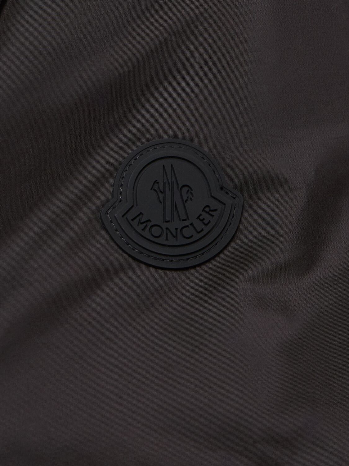 Shop Moncler Nibles Nylon Windbreaker Jacket In Black