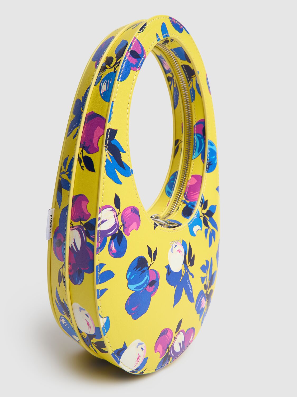 Shop Coperni Mini Swipe Printed Crossbody Bag In Yellow Flower