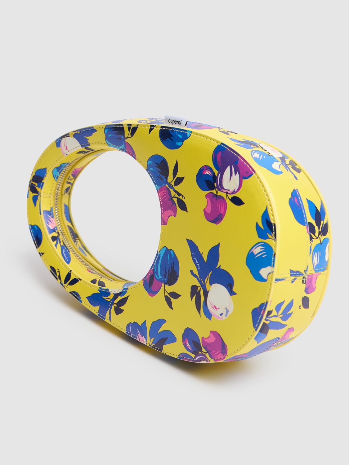 Shop Coperni Mini Swipe Printed Crossbody Bag In Yellow Flower