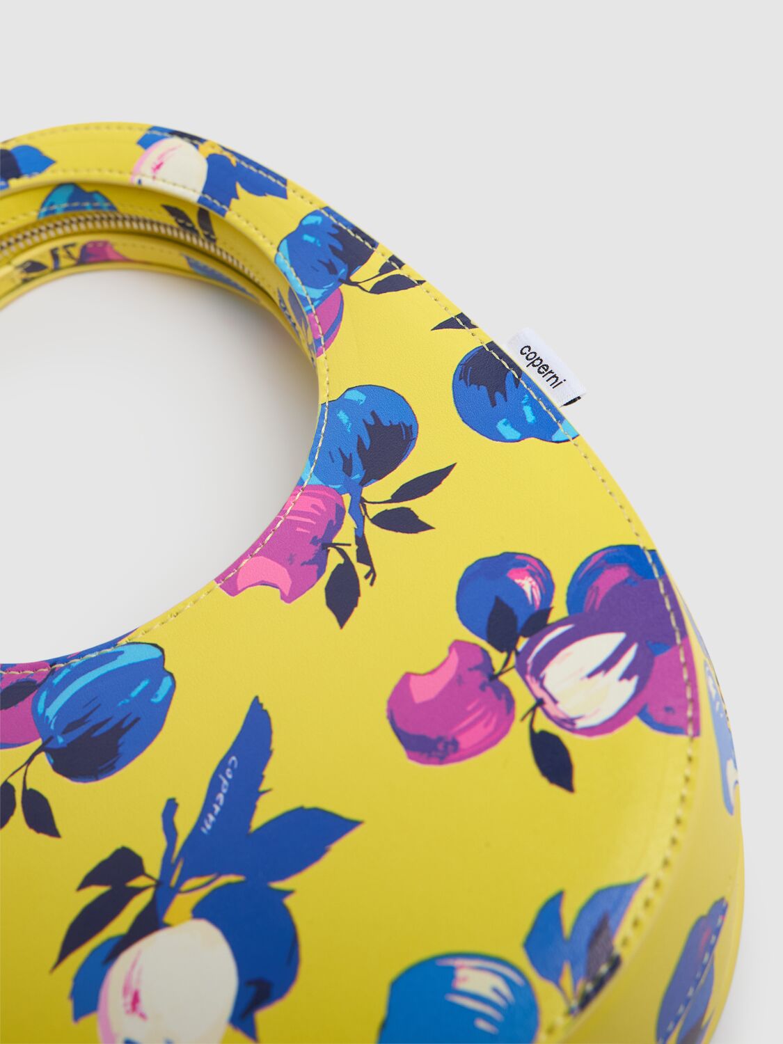 Shop Coperni Mini Swipe Printed Crossbody Bag In Yellow Flower