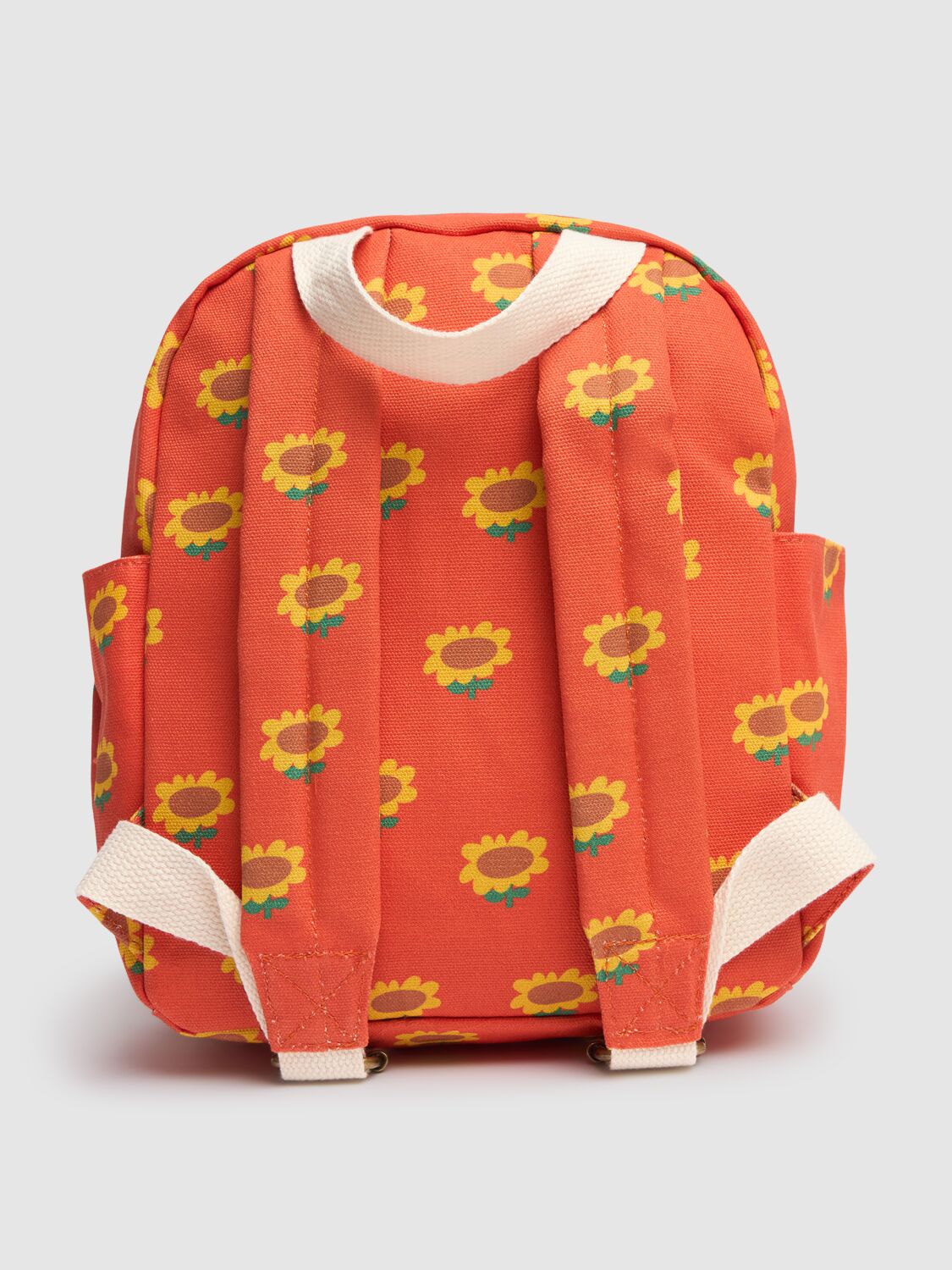 Bobo Choses Printed Cotton Canvas Backpack In Red