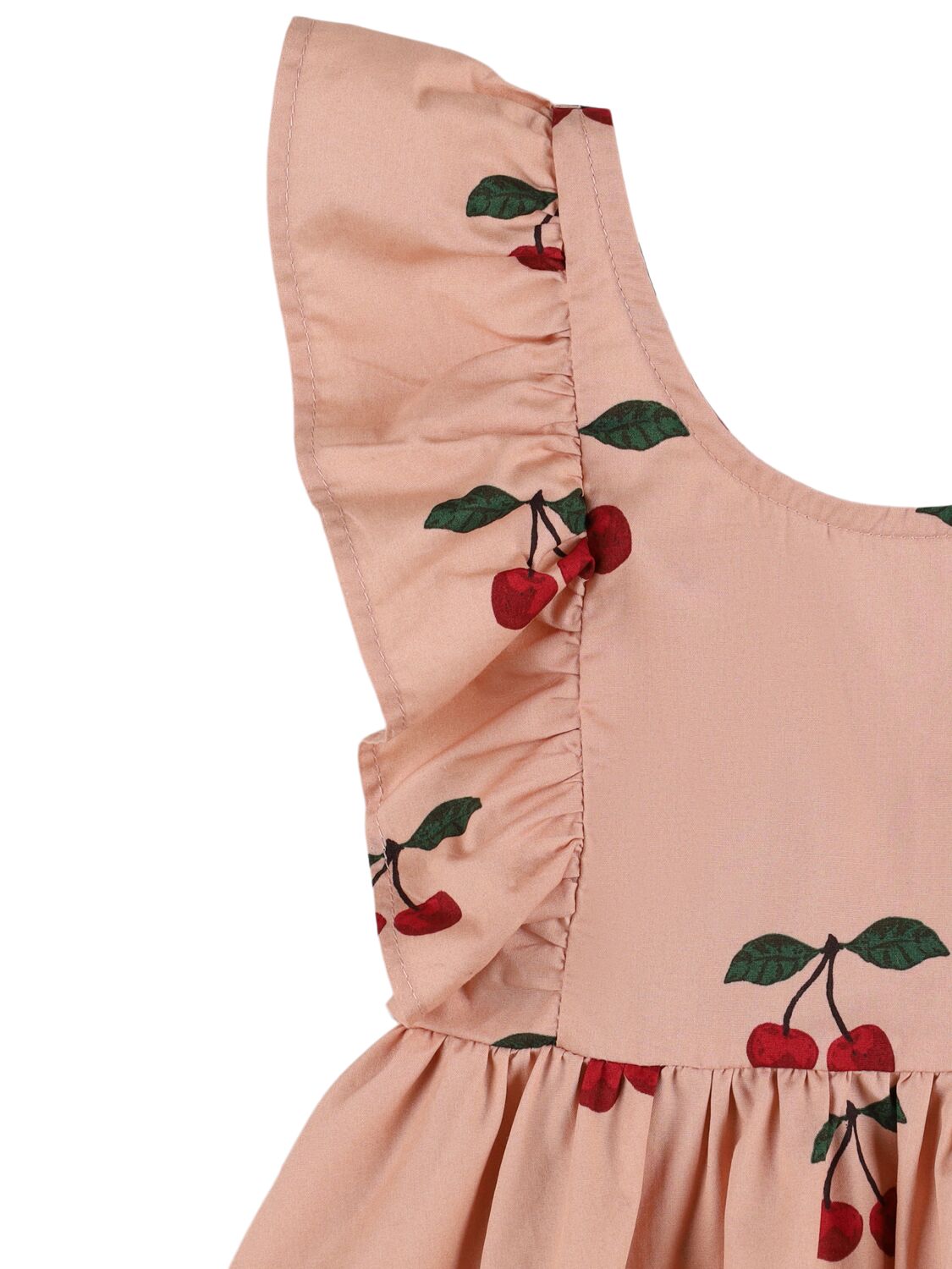 Konges Sløjd Cherry Print Cotton Dress In Pink