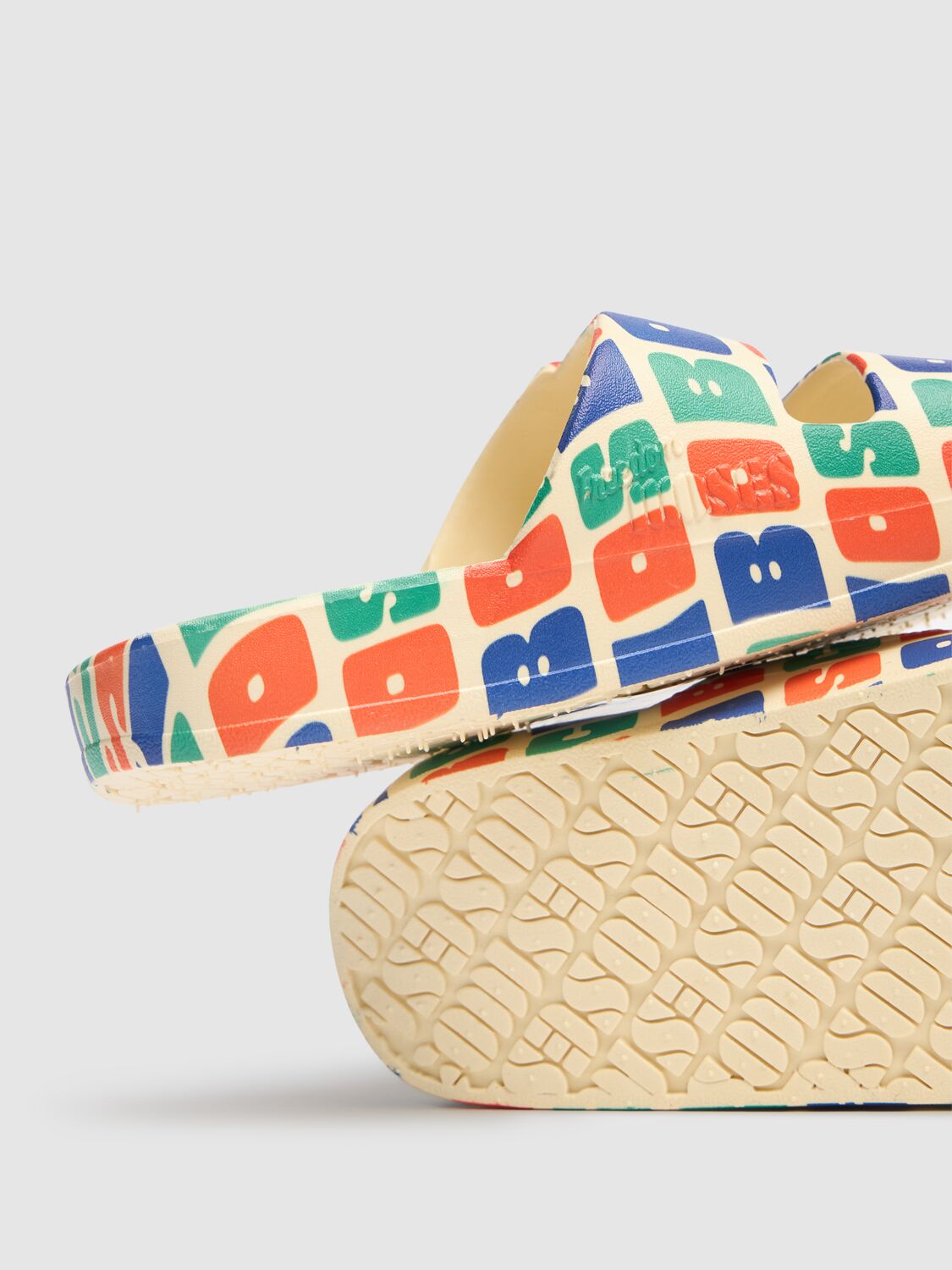 Bobo Choses Printed Rubber Slides In Multicolor