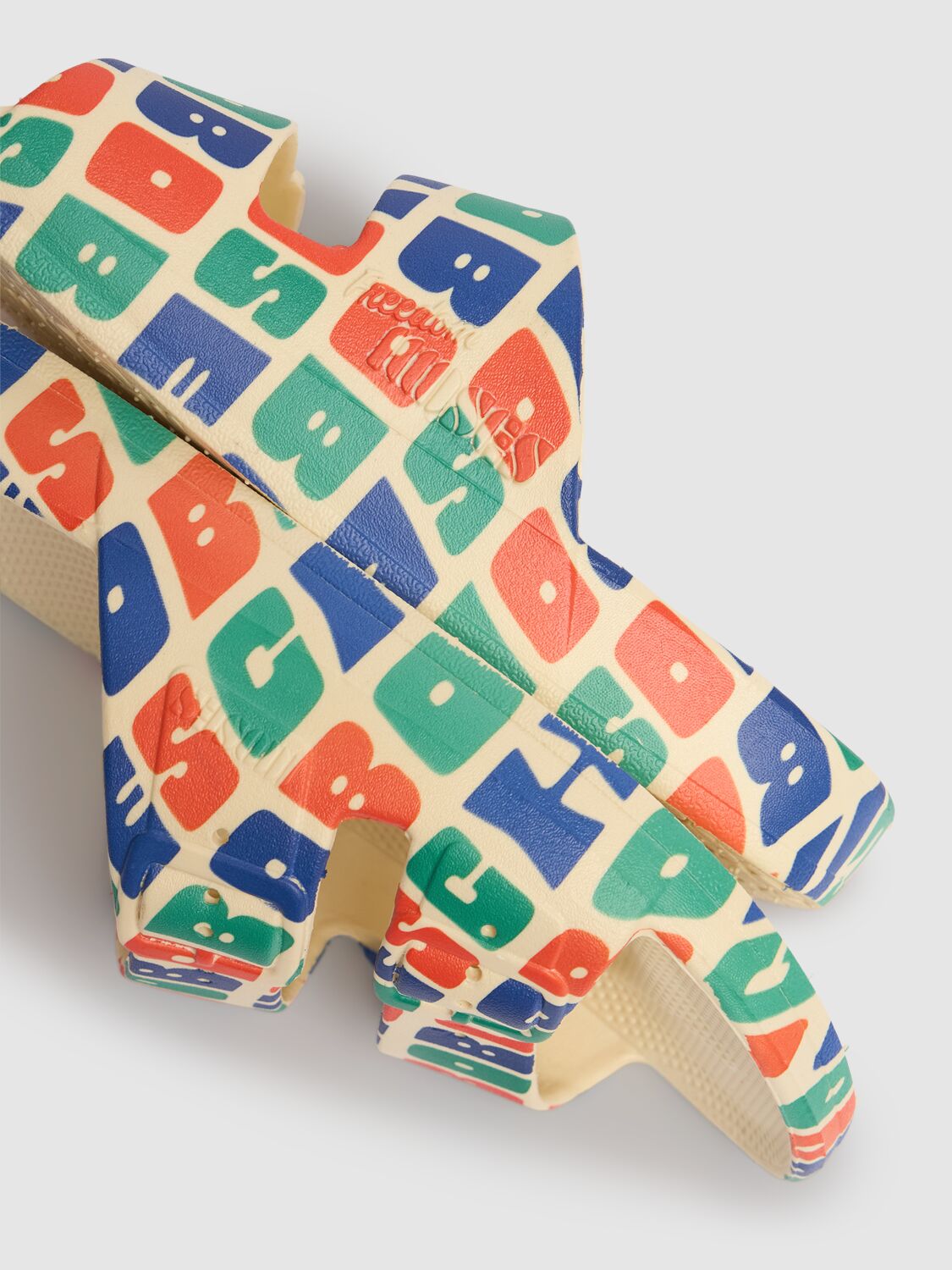 Bobo Choses Printed Rubber Slides In Multicolor