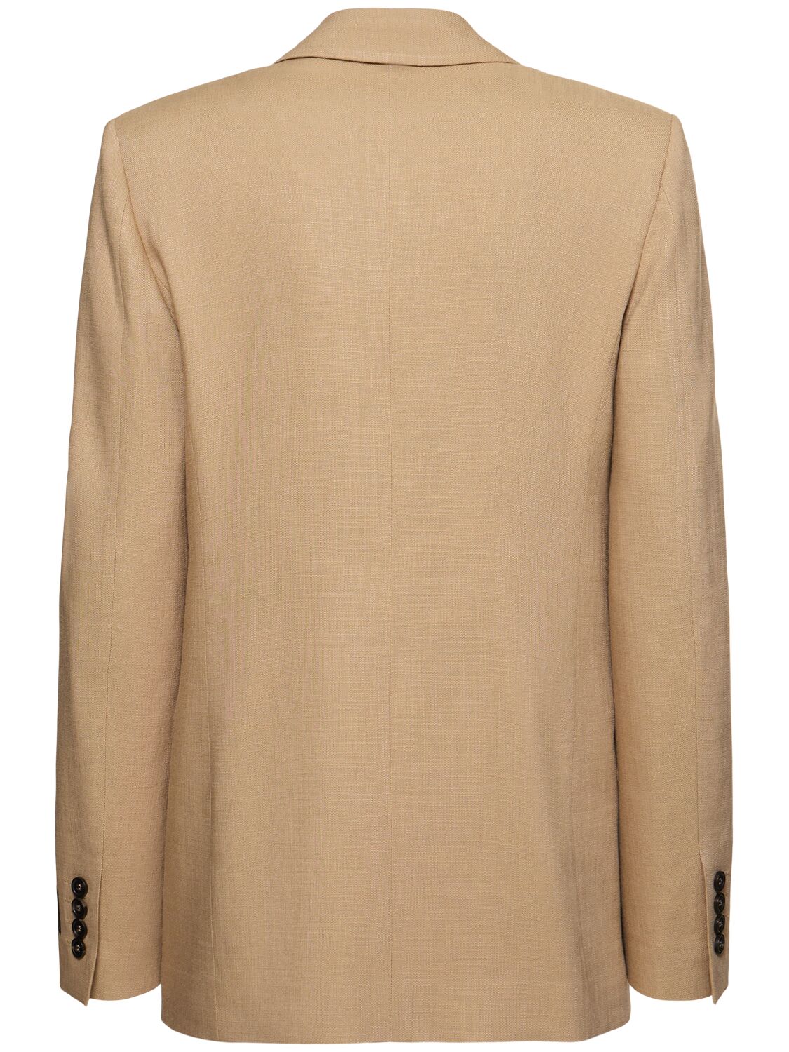 Msgm Single Breast Viscose Blend Blazer In Beige