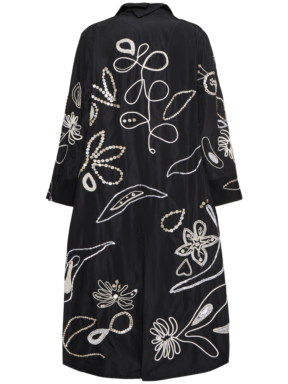 Forte Forte Embroidered Coat In Black