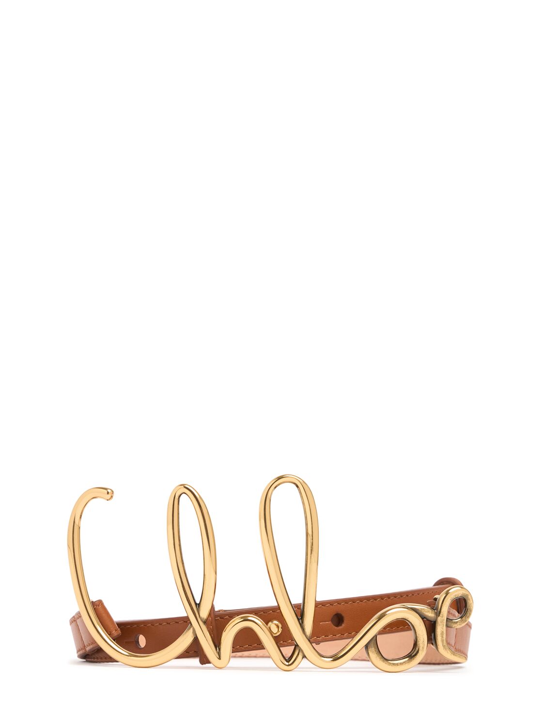 Ceinture En Cuir À Logo - CHLOÉ - Modalova