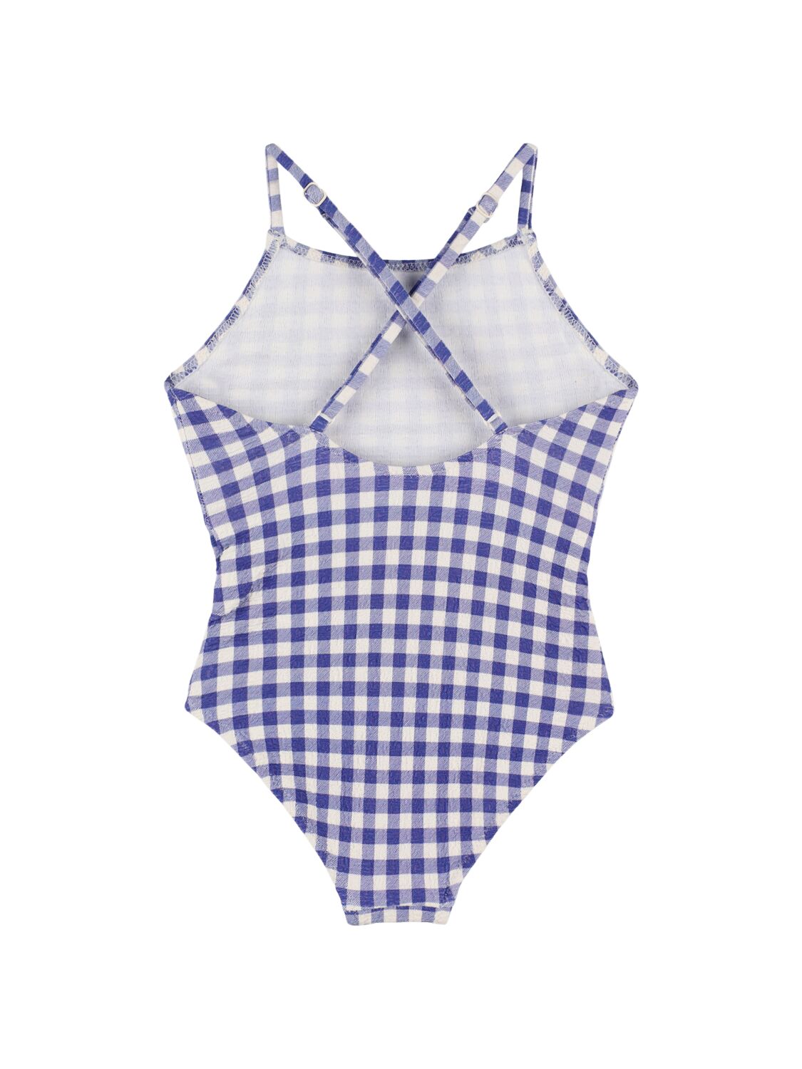 Bobo Choses Lycra One-piece Swimsuit In Blue/white