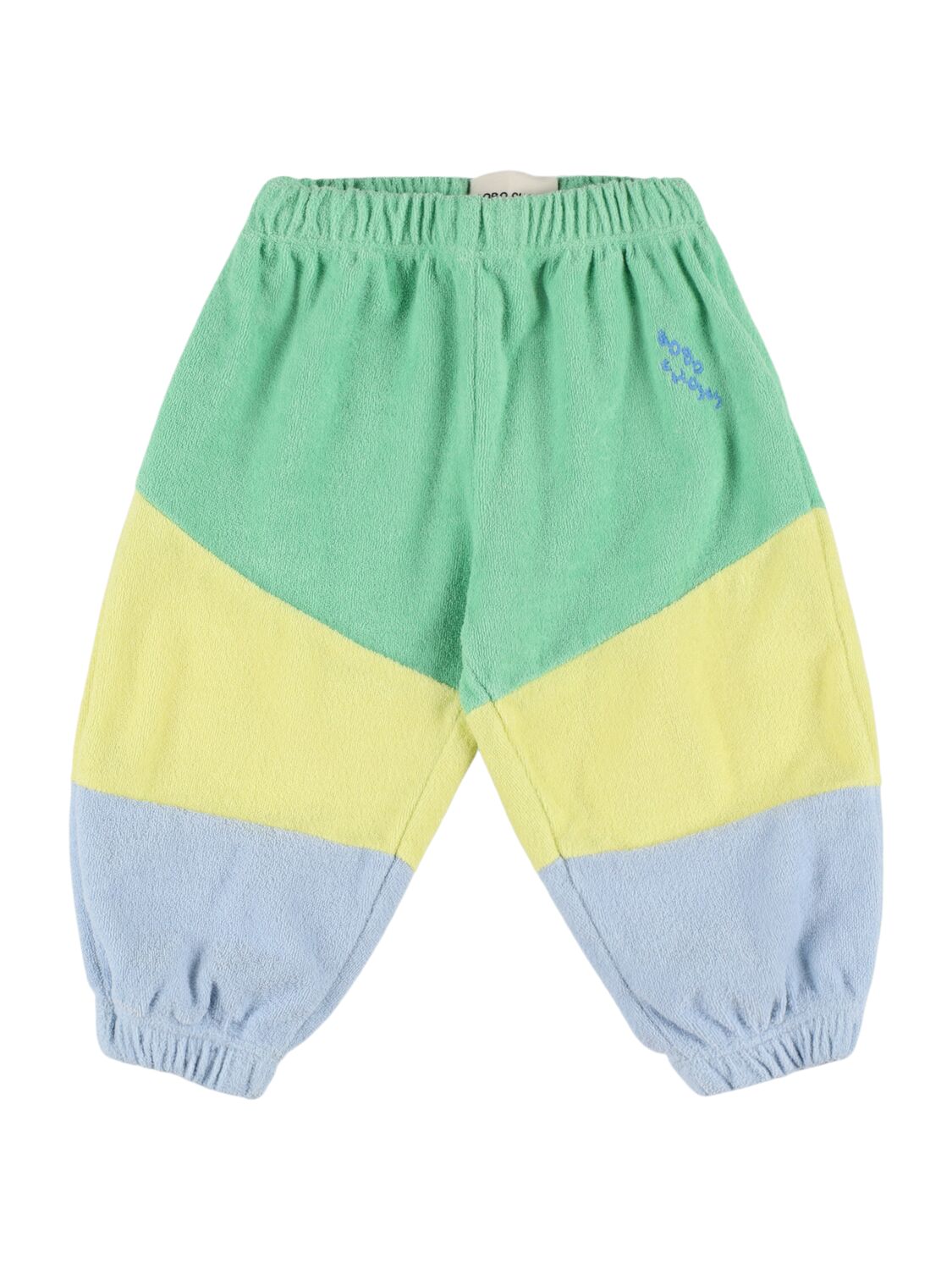Bobo Choses Cotton Blend Terry Sweatpants In Green
