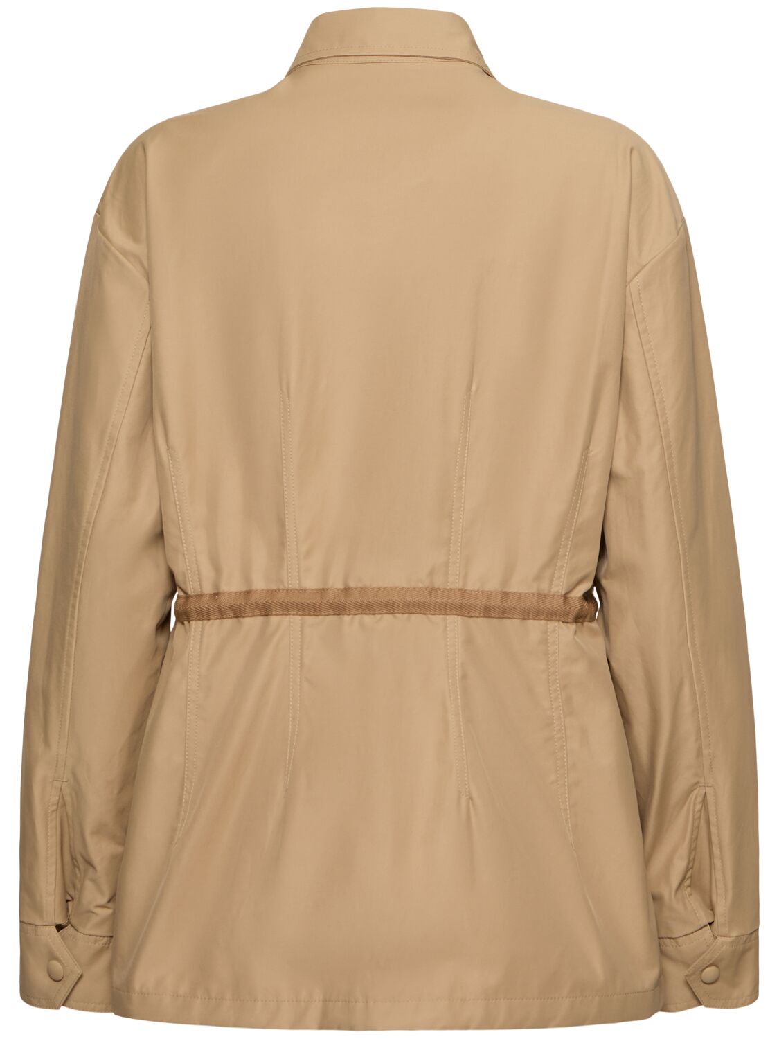 Moncler Saulon Technical Twill Field Jacket In Beige