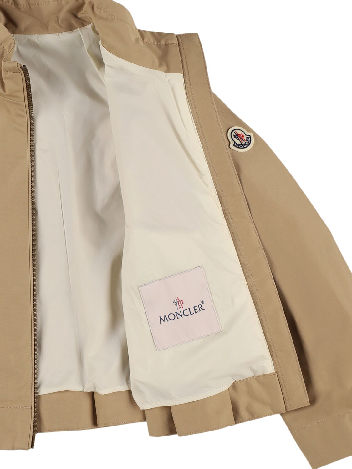 Moncler Belinda Heavy Cotton Blend Jacket In Beige