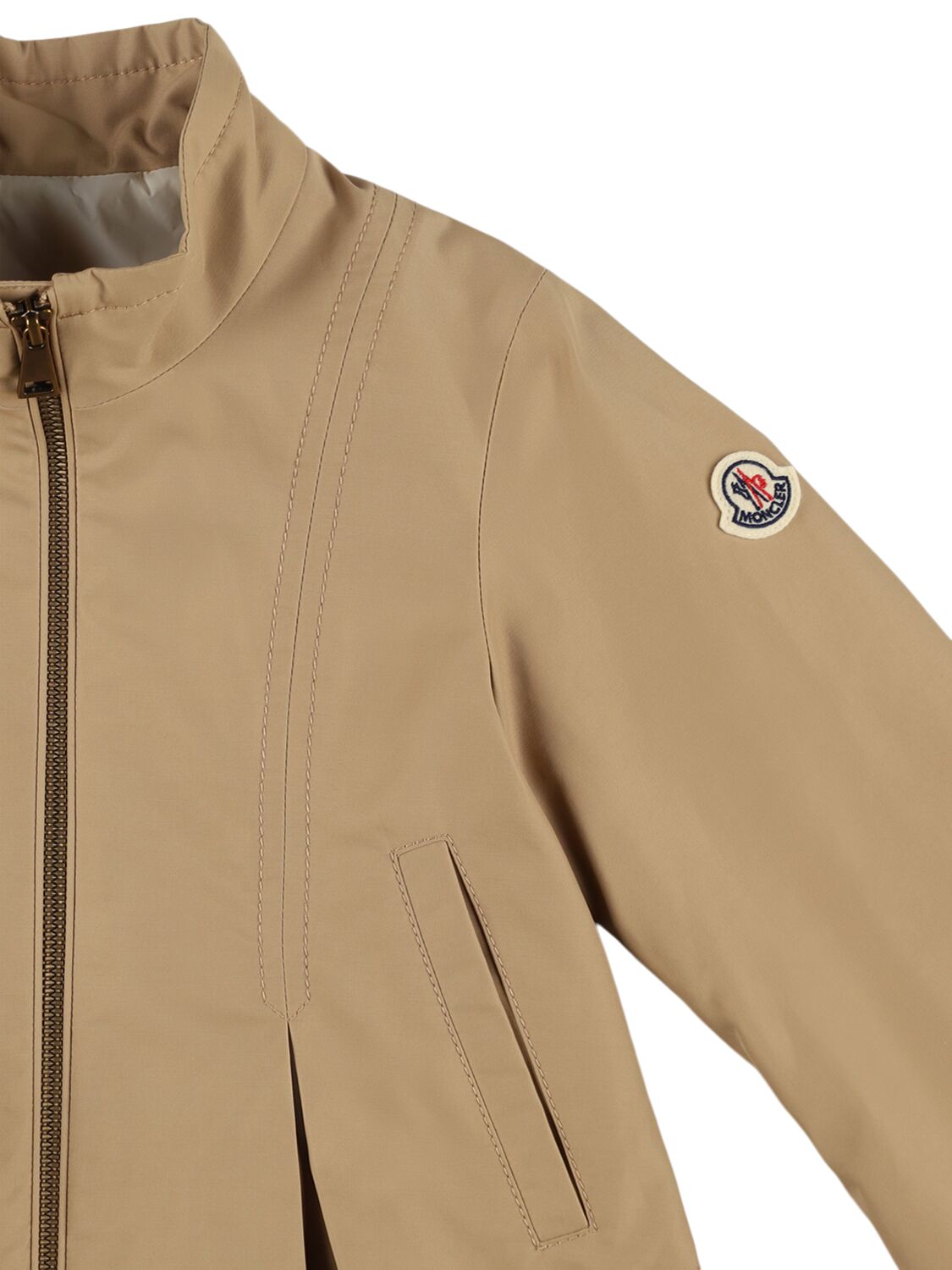 Moncler Belinda Heavy Cotton Blend Jacket In Beige