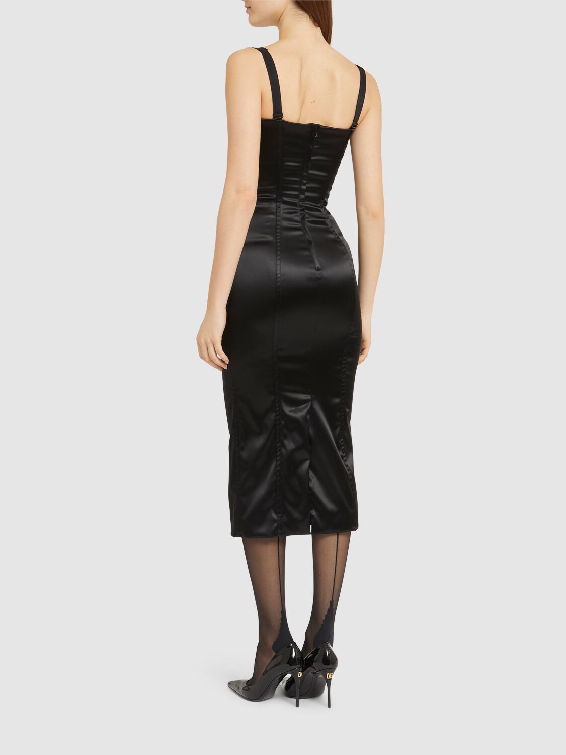 Dolce & Gabbana Satin Midi Dress