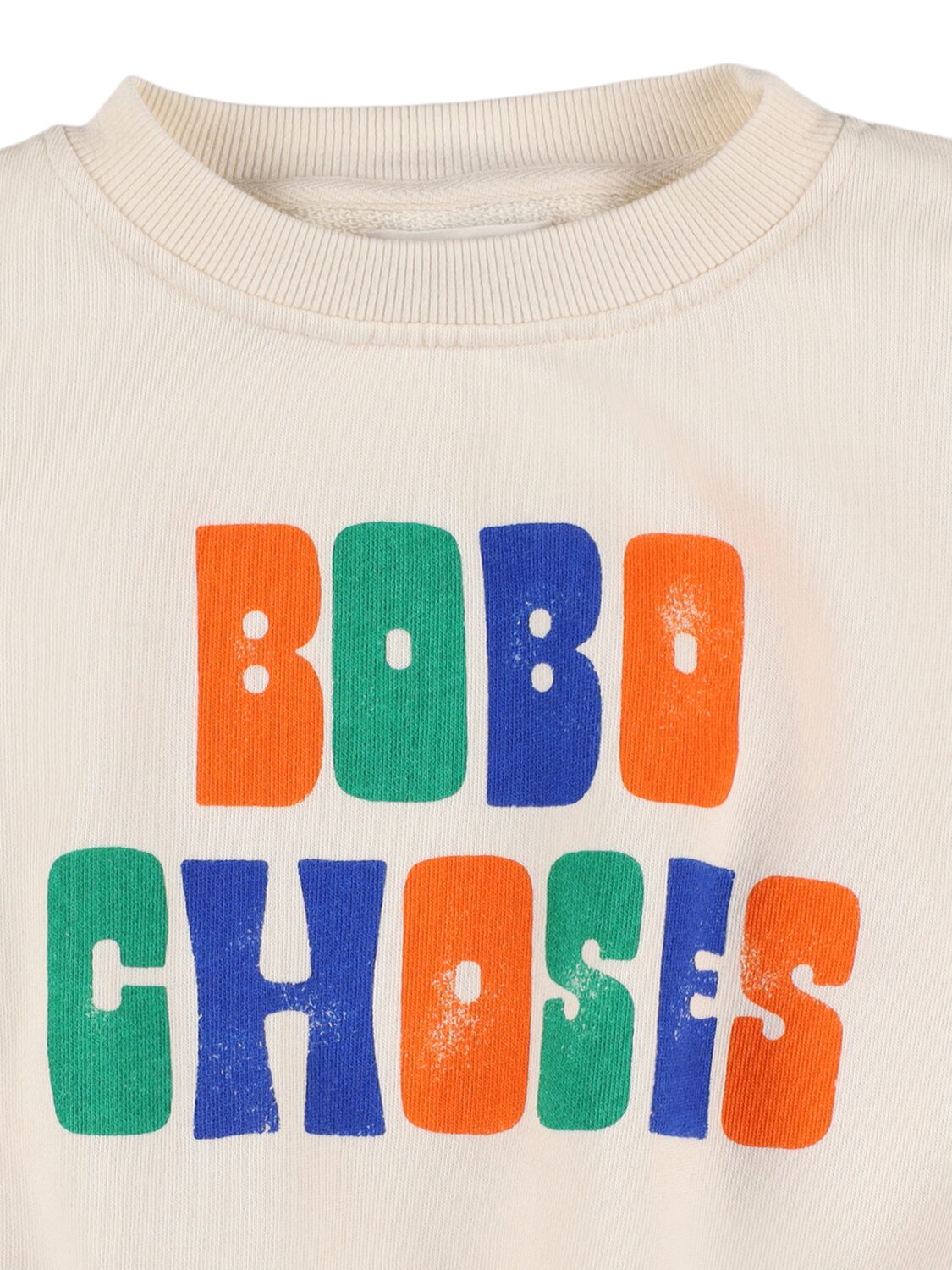 Bobo Choses Printed Cotton Sweatshirt In White