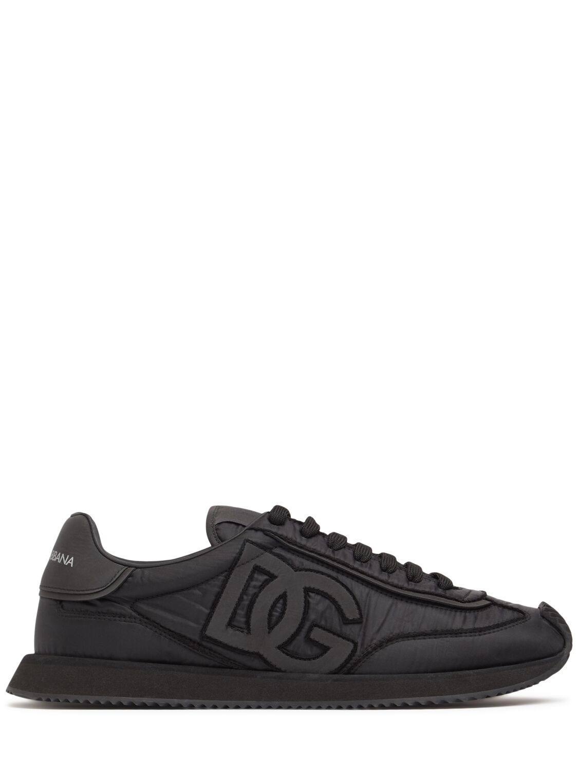 Dolce & Gabbana Low-top Nylon Sneakers With Leather Inserts