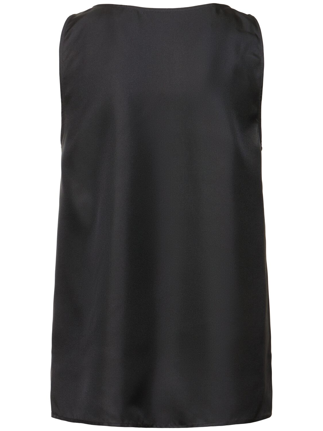 Loulou De Saison Gaby Scoop Neckline Silk Tank Top