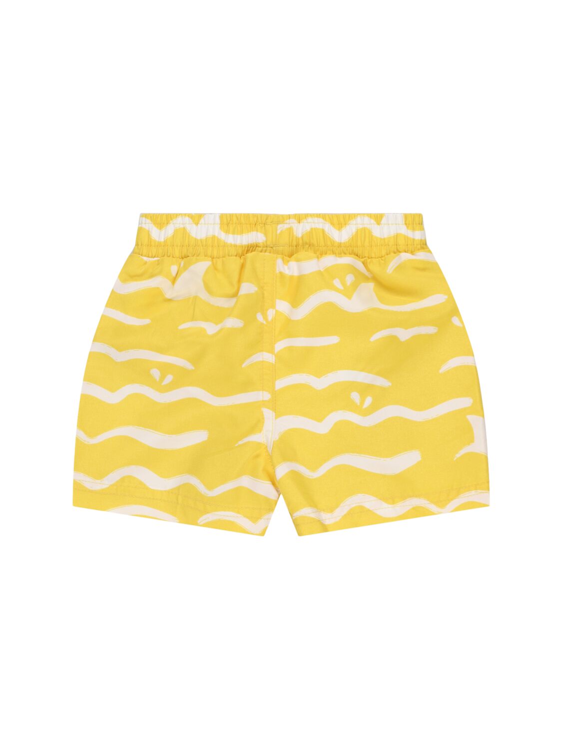 Petit Bateau Printed Lycra Swim Shorts In Yellow