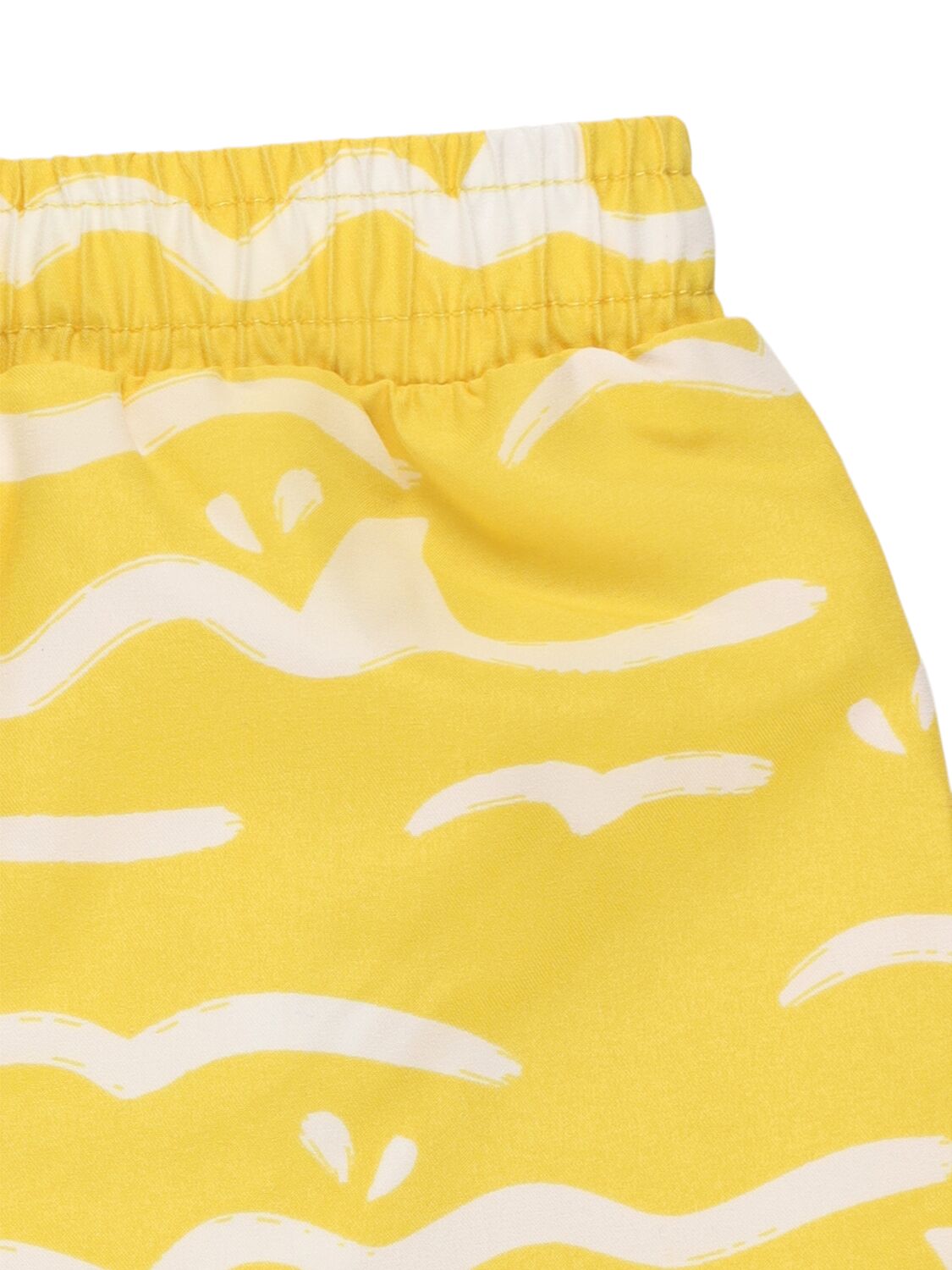 Petit Bateau Printed Lycra Swim Shorts In Yellow