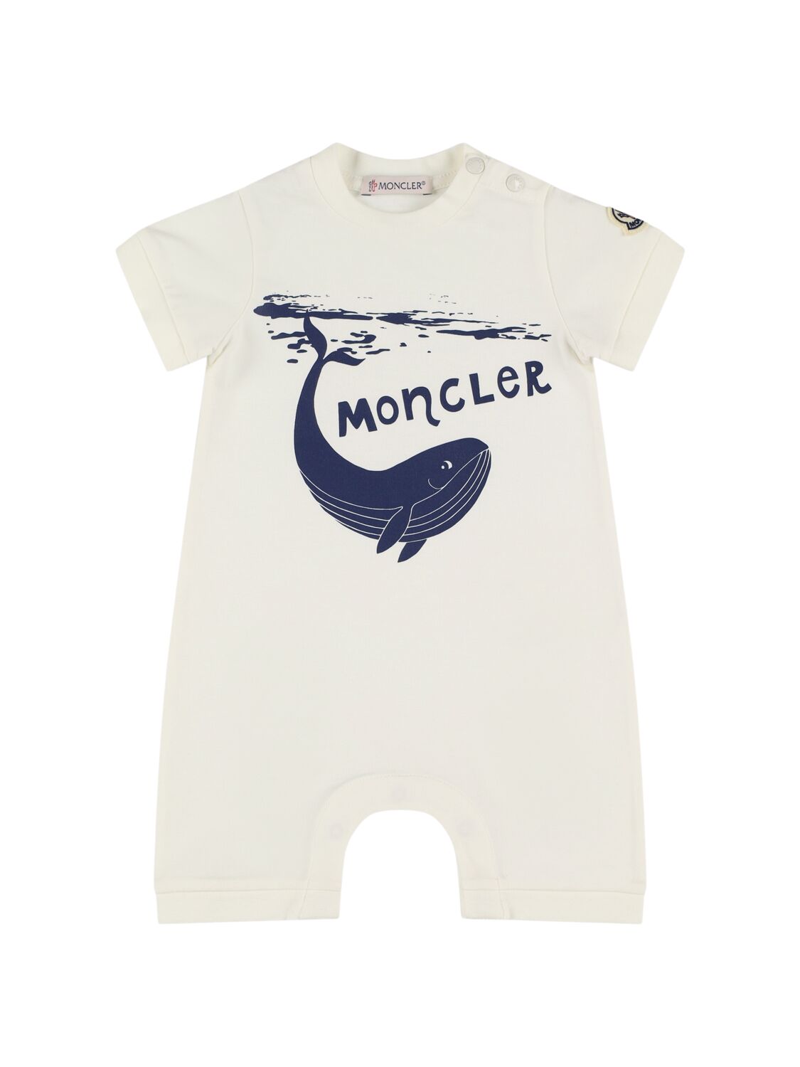 MONCLER Wale Logo Cotton Blend Romper