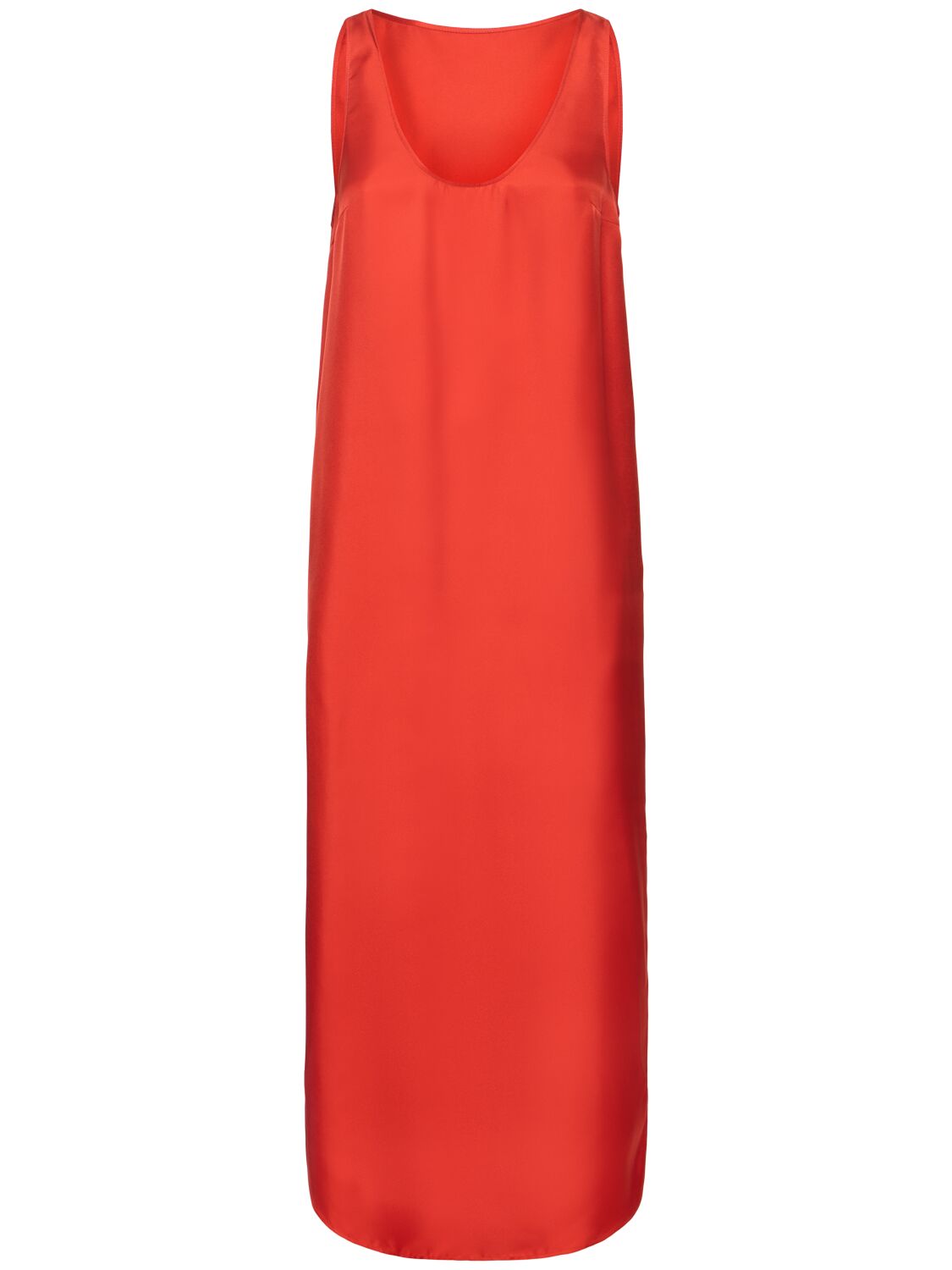 Loulou De Saison Nada Scoop Neckline Silk Long Dress