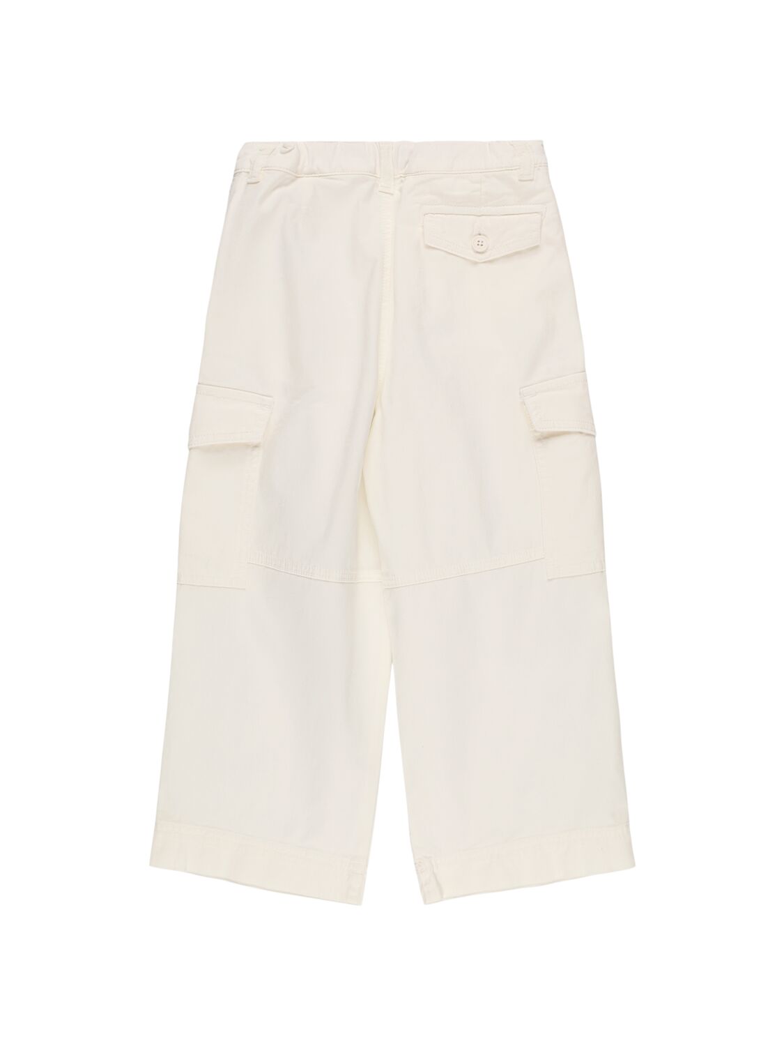 Il Gufo Stretch Denim Cargo Pants In White