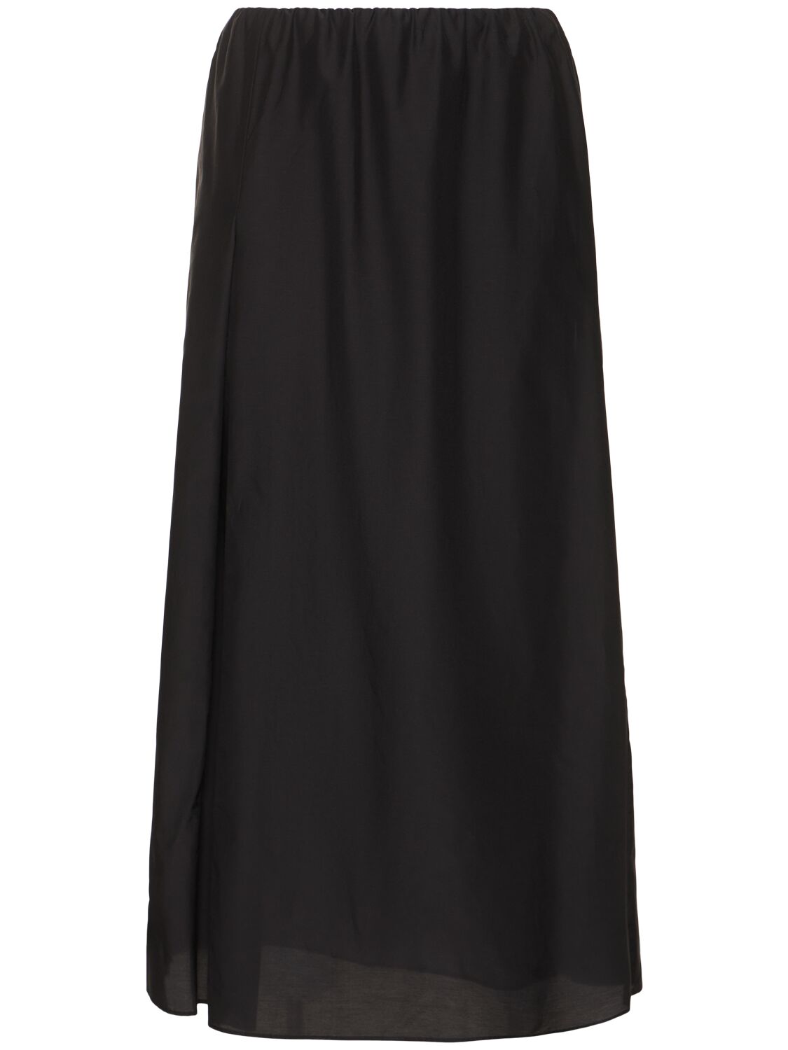 Loulou De Saison Carmen Gathered Midi Skirt W/ Slit